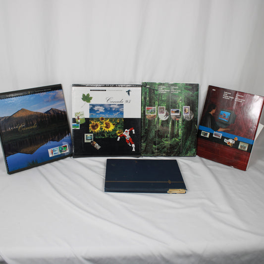 Canada Post Annual Stamp Collection Books & International Stock book Lot