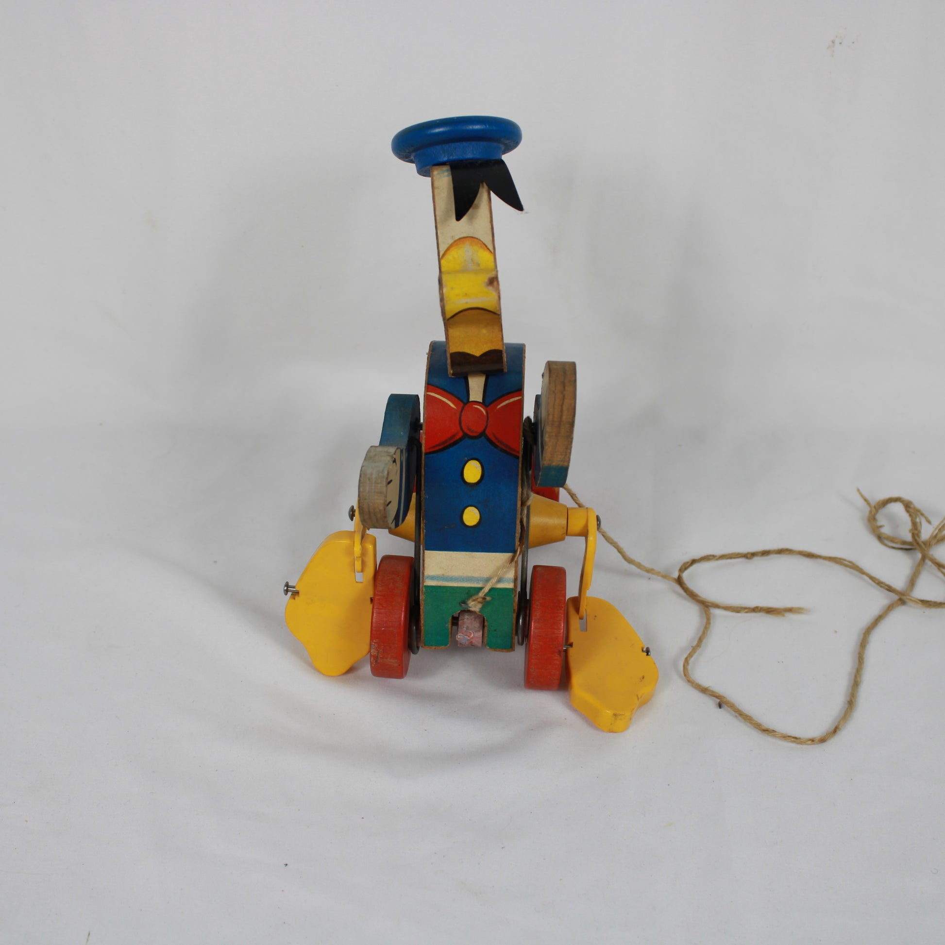 1950s Fisher-Price Donald Duck Wooden Pull Toy No. 765