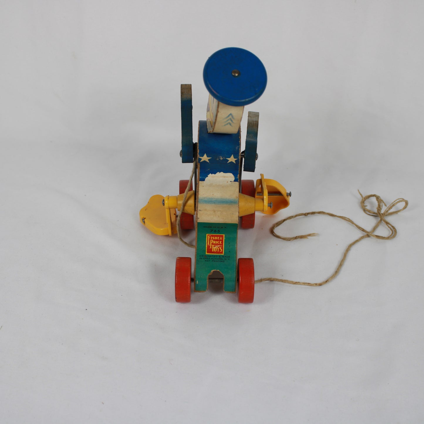 1950s Fisher-Price Donald Duck Wooden Pull Toy No. 765