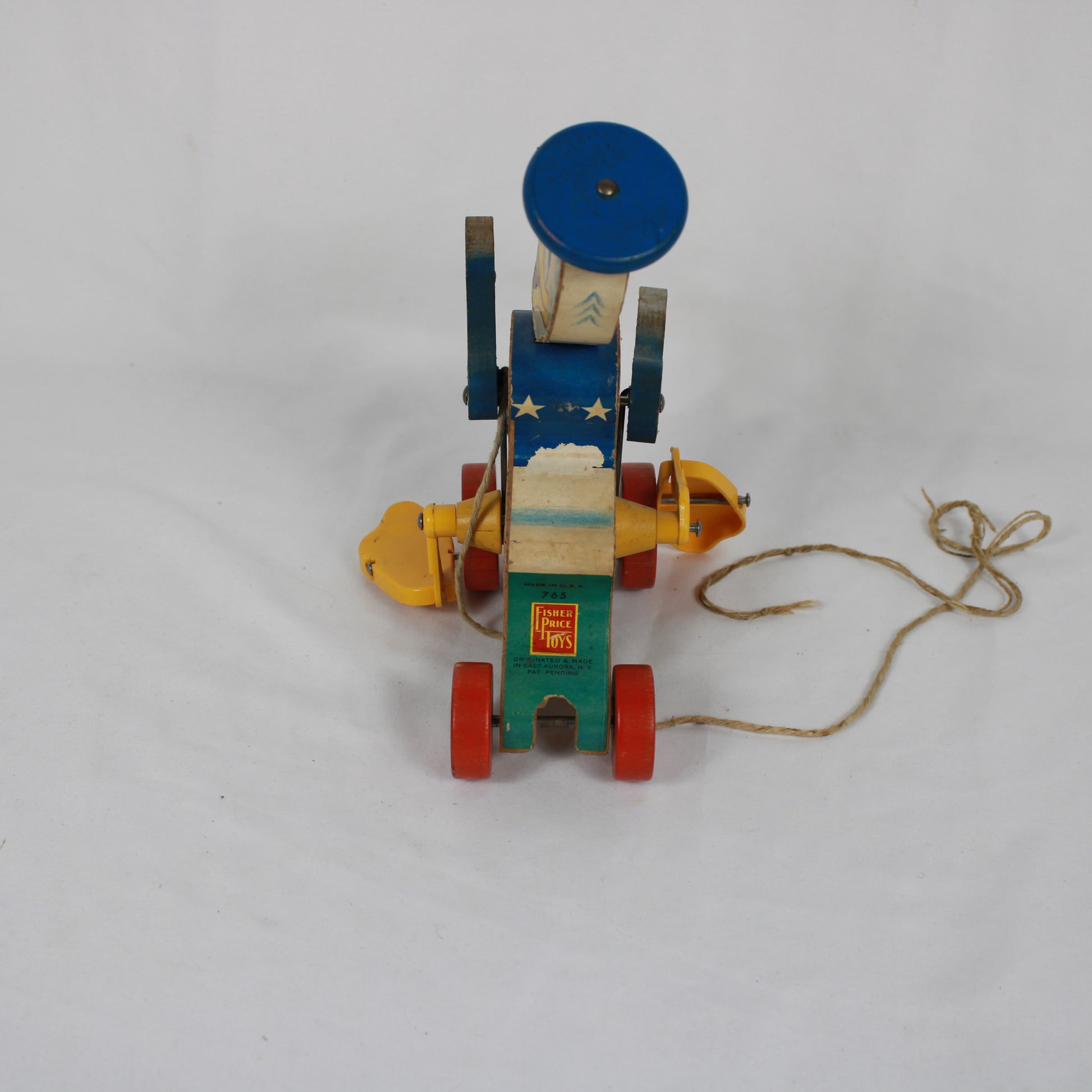 1950s Fisher-Price Donald Duck Wooden Pull Toy No. 765