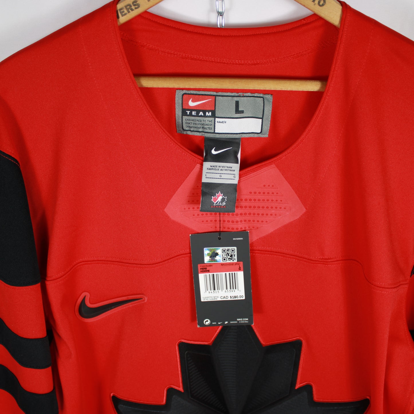 NWT Team Canada Nike Olympic Replica Hockey Jersey Red Men's Size Large