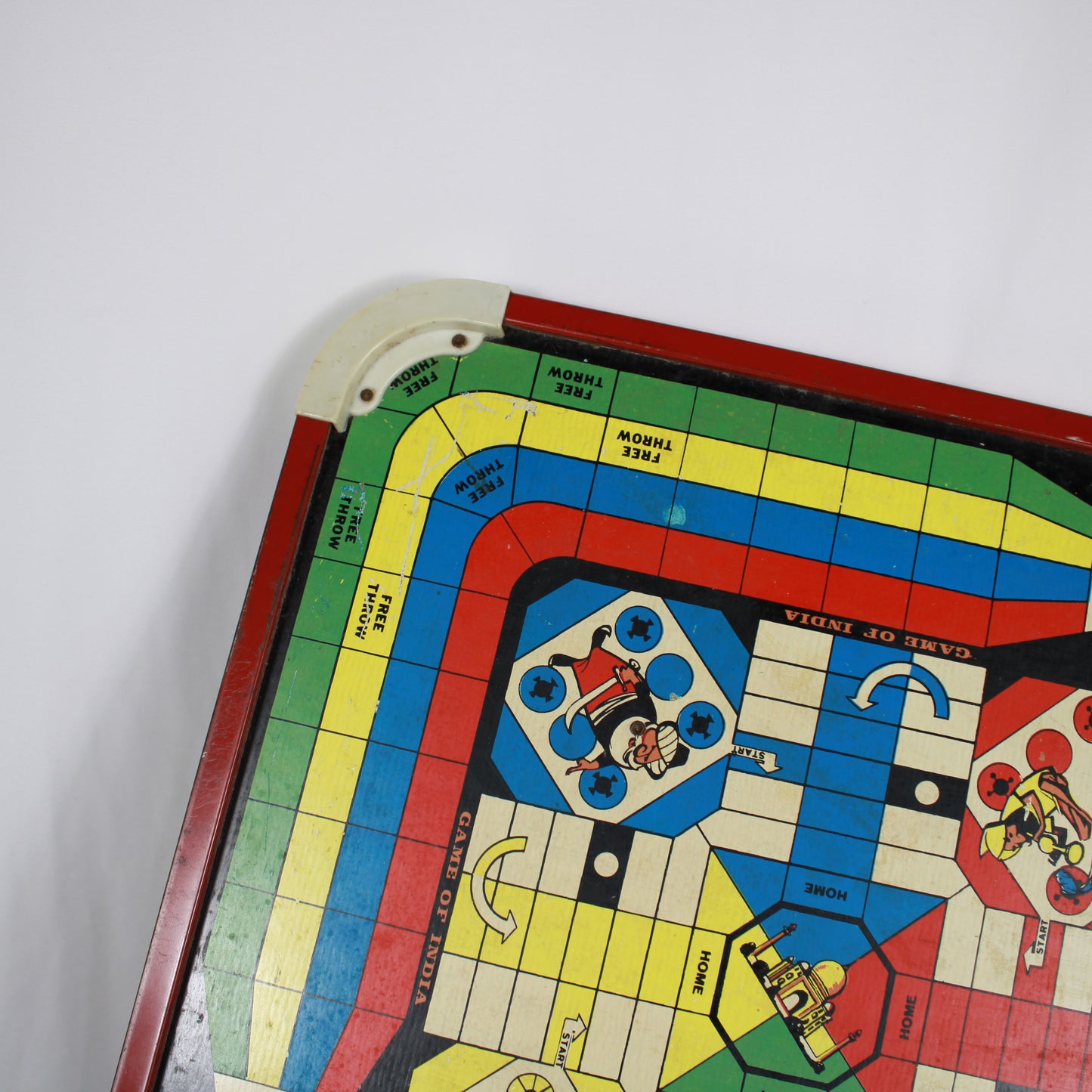 Munro 2-in-1 Wooden Game Board: Crokinole, Snakes, Ladders & More