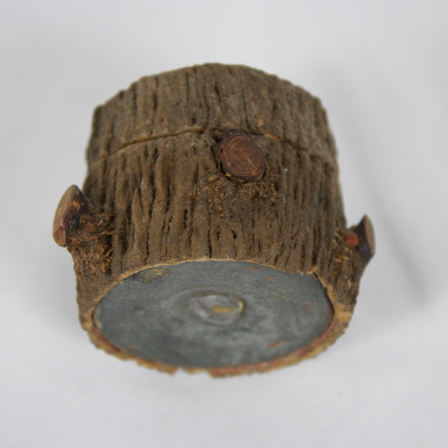 19th C Austro-Hungarian Faux Bark Travelling Inkwell – Montreux Floral Lid