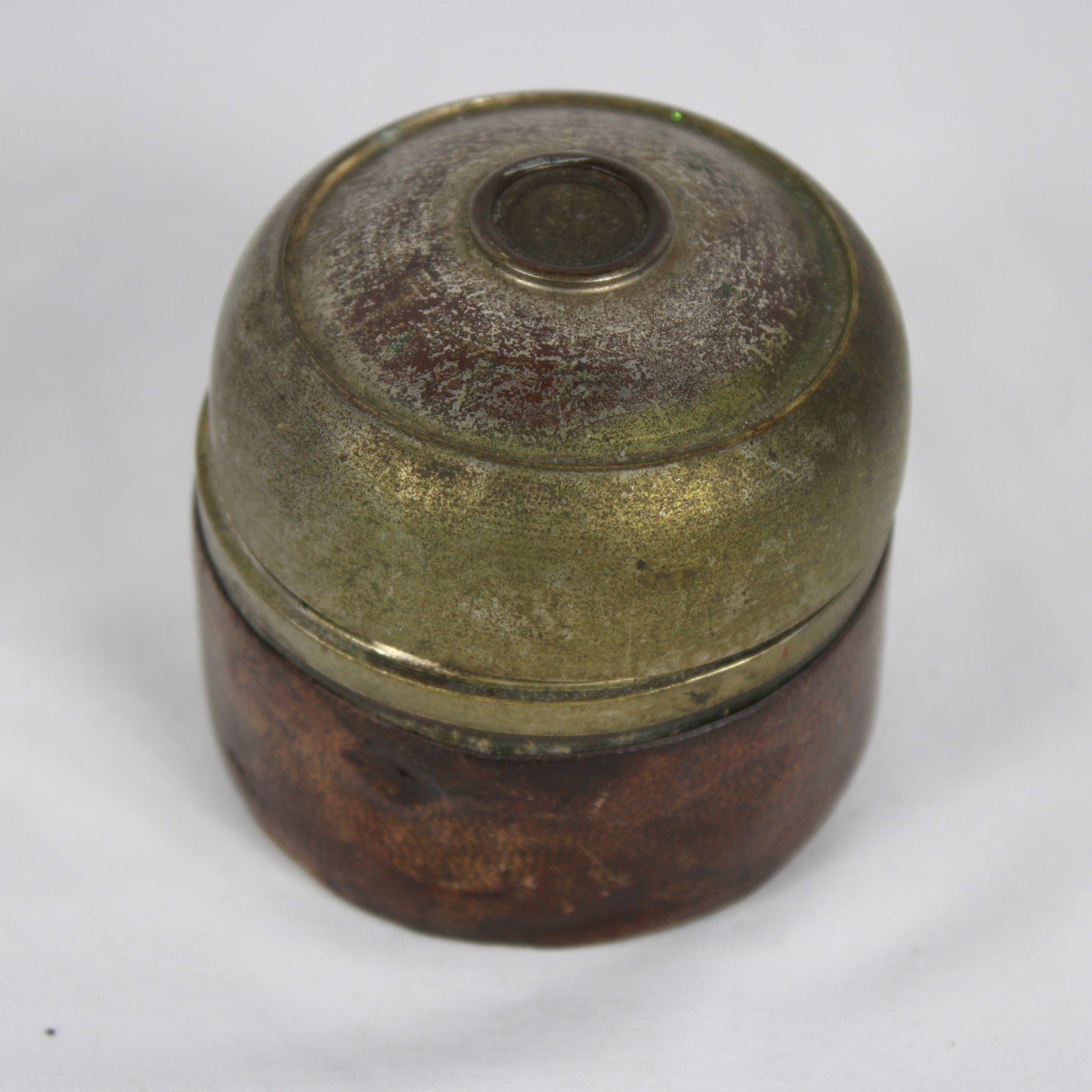 19th C Austro-Hungarian Portable Leather Inkwell – Imperial Patent Stamp