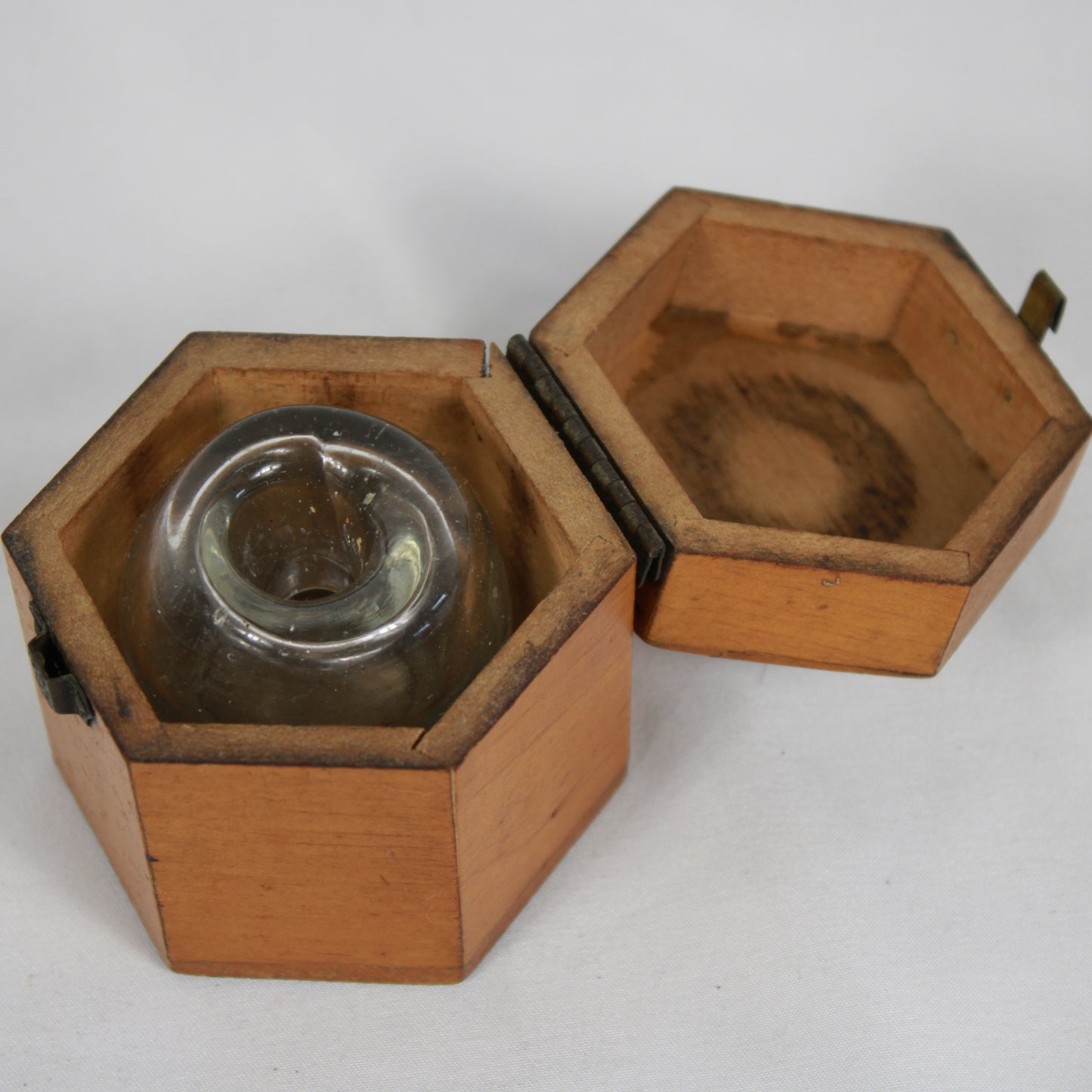 19th C Mauchline Ware Wooden Inkwell Box – Sandgate, Kent Souvenir