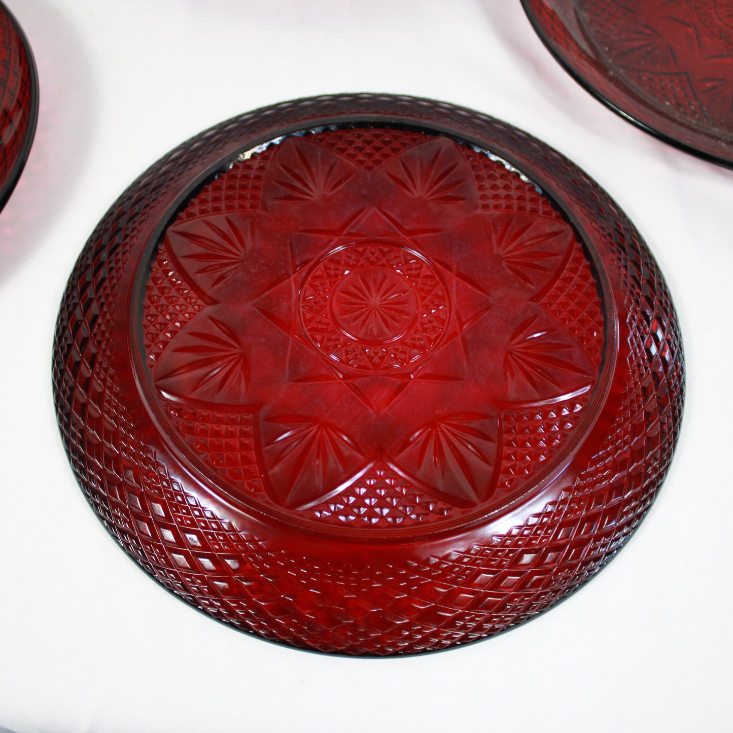 Cristal D’Arques Durand Antique Ruby Red Glassware Set - Made in France