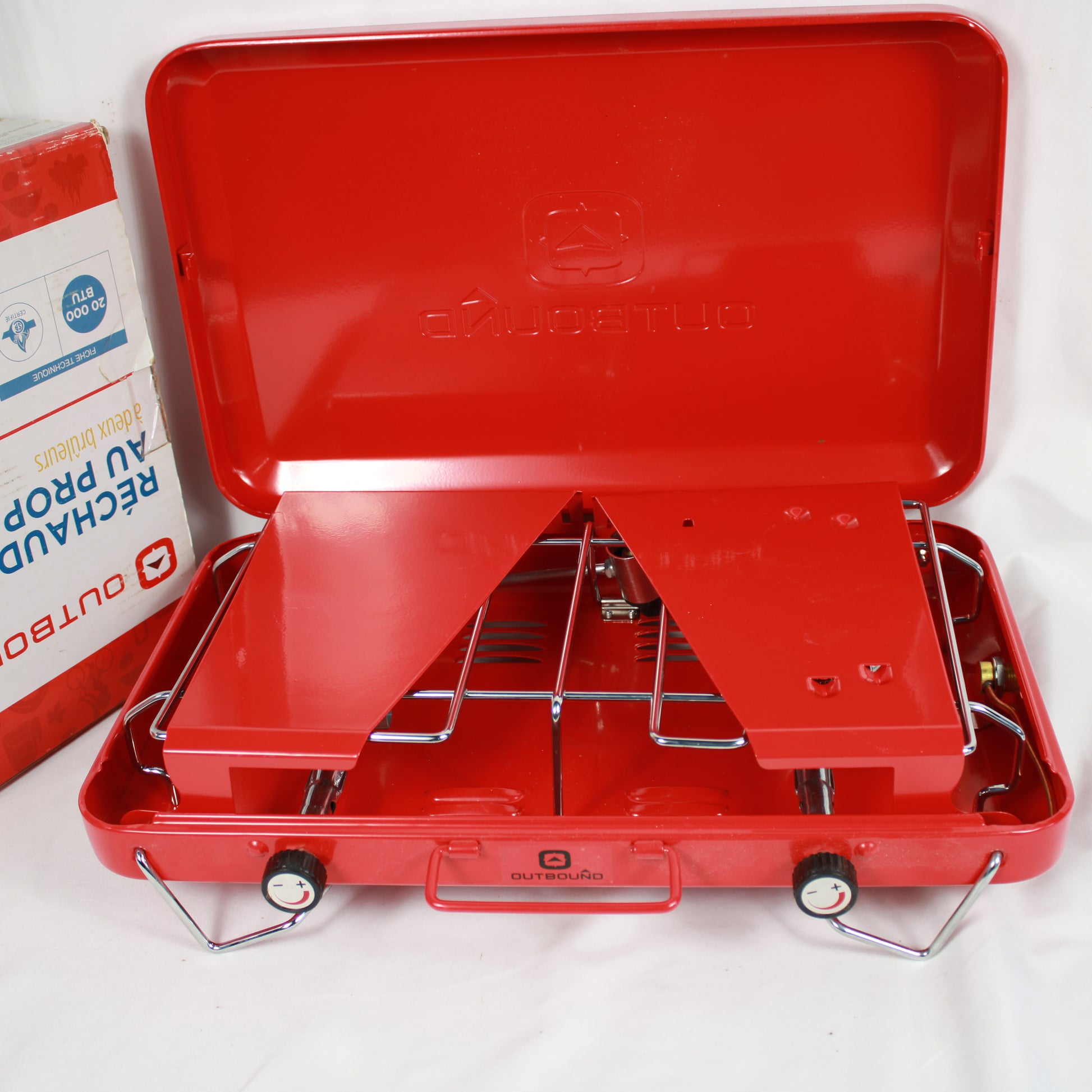 Outbound 2-Burner Portable Propane Camping Stove (20,000 BTU) with Original Box