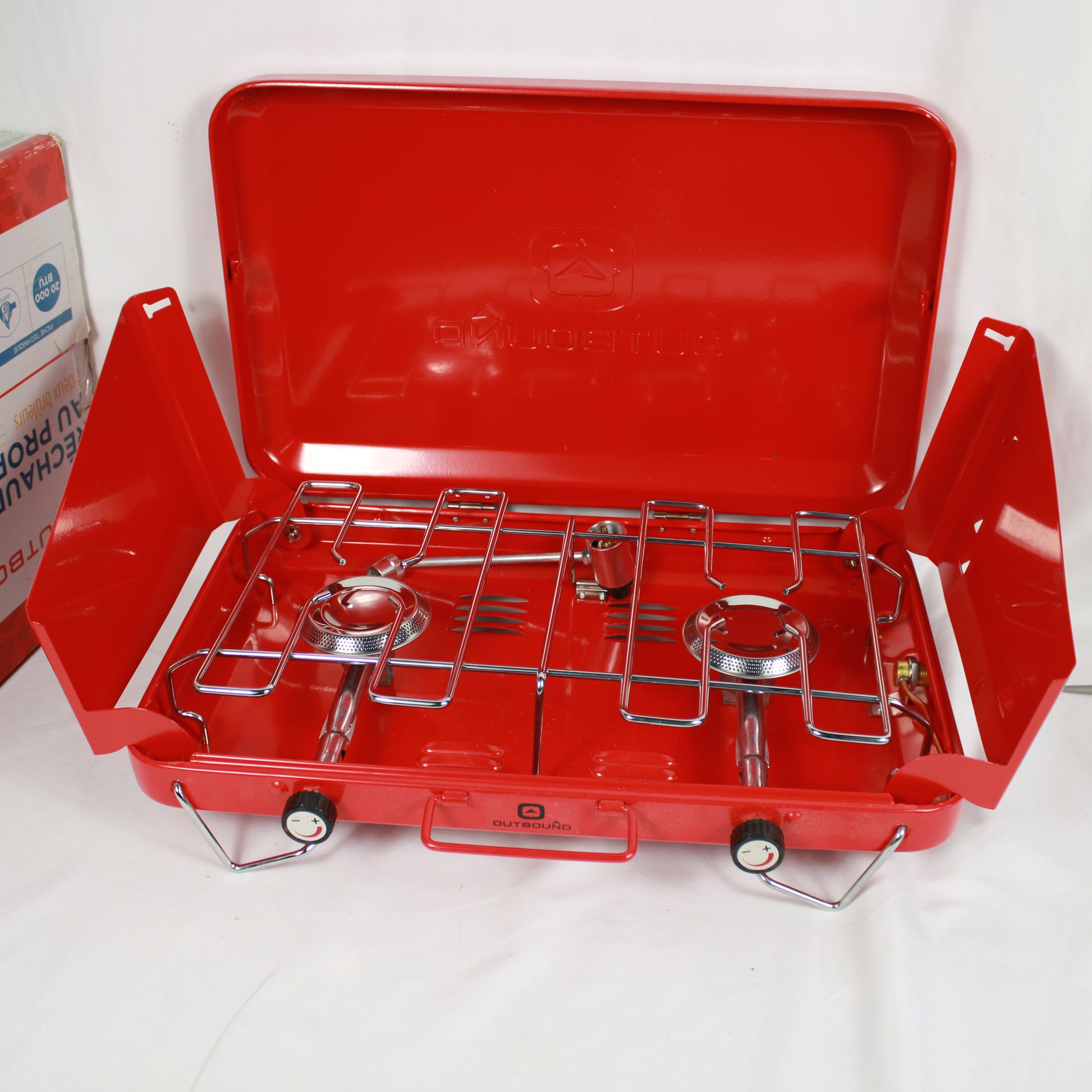 Outbound 2-Burner Portable Propane Camping Stove (20,000 BTU) with Original Box