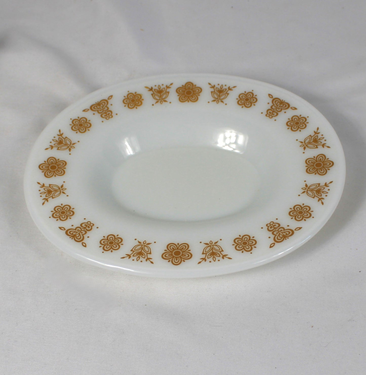Vintage Pyrex Golden Butterfly Gravy Boat and Underplate