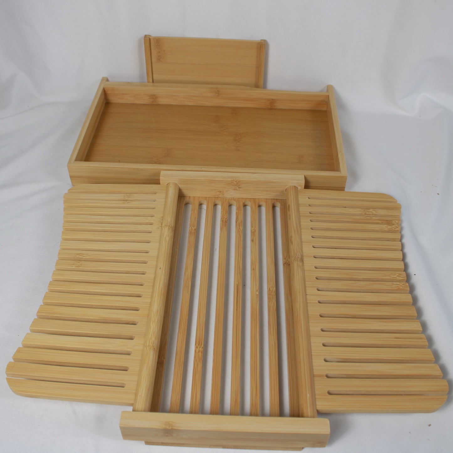 Bambüsi Bamboo Bread Slicer with Crumb Catching Tray & Storage Bag