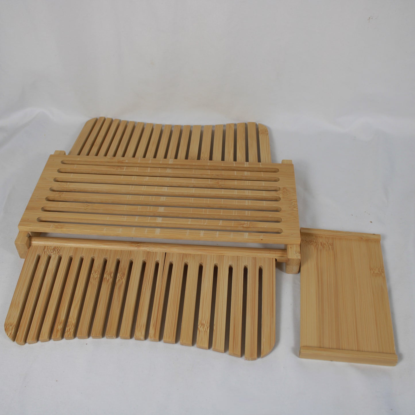 Bambüsi Bamboo Bread Slicer with Crumb Catching Tray & Storage Bag