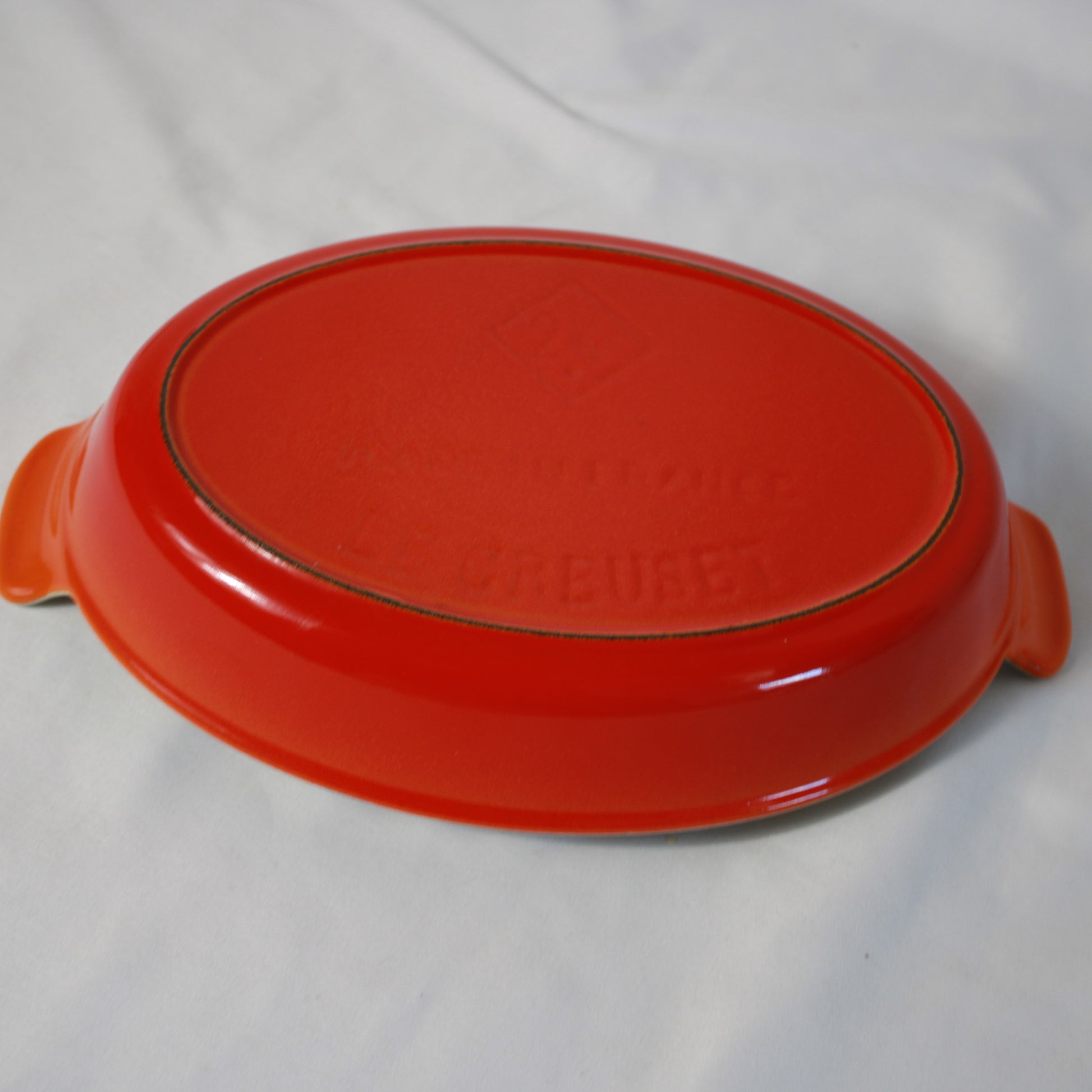 Le Creuset Flame Orange Enamel Cast Iron Oval Au Gratin Dish 