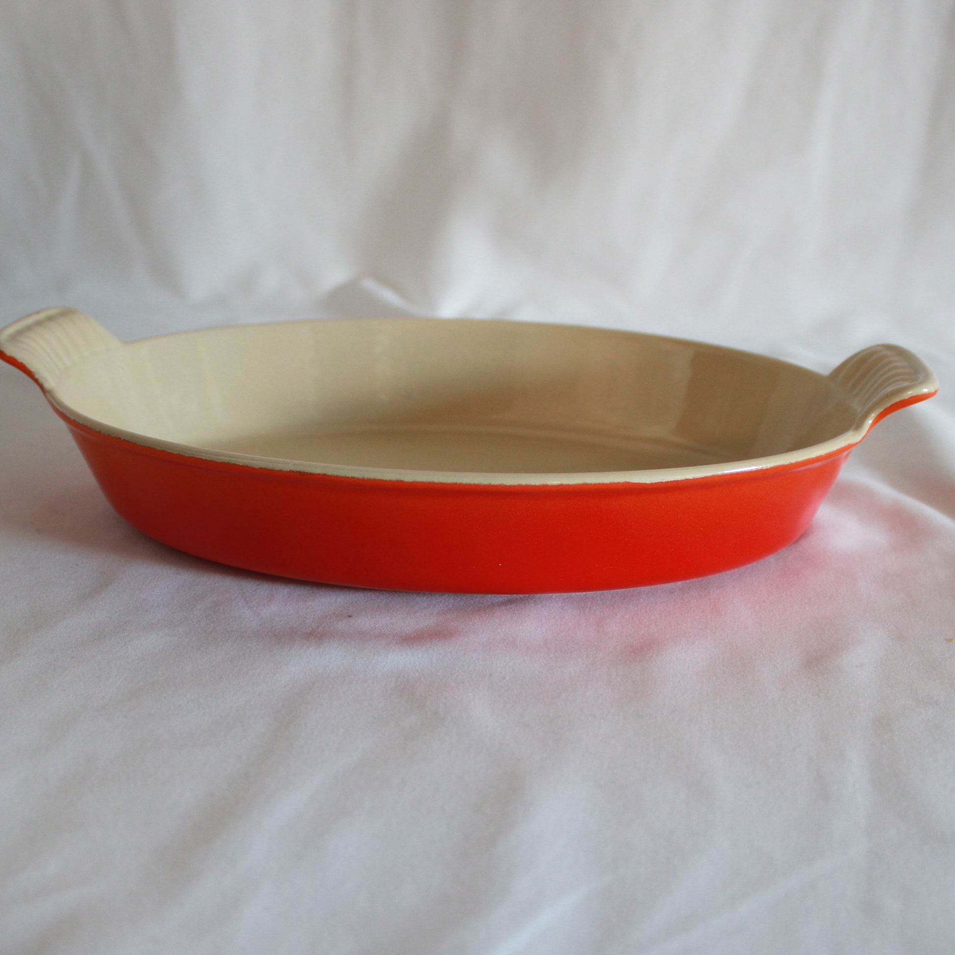 Le Creuset Flame Orange Enamel Cast Iron Oval Au Gratin Dish #24