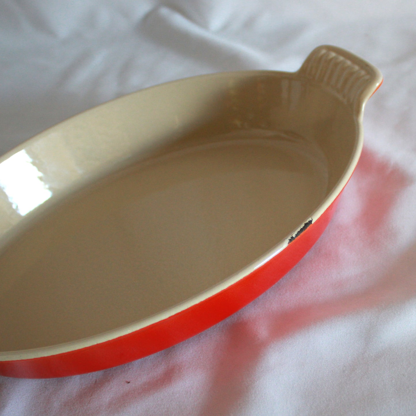 Le Creuset Flame Orange Enamel Cast Iron Oval Au Gratin Dish #24