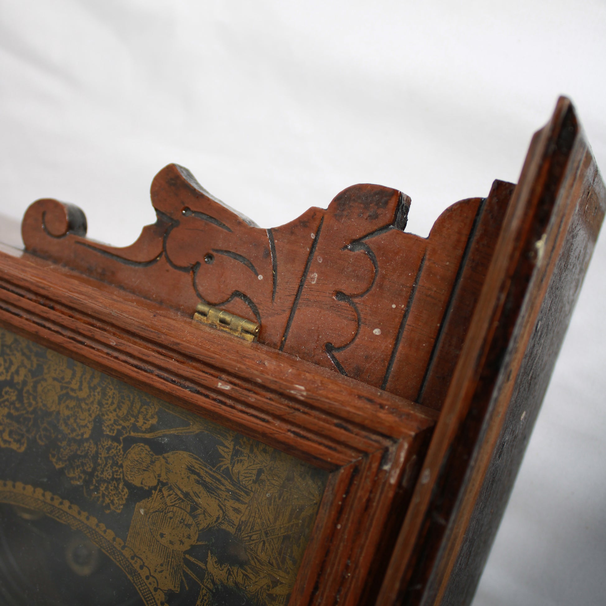 Antique C.1885 E.N. Welch "Eclipse" 8-Day Gingerbread Parlor Clock with Key & Pendulum