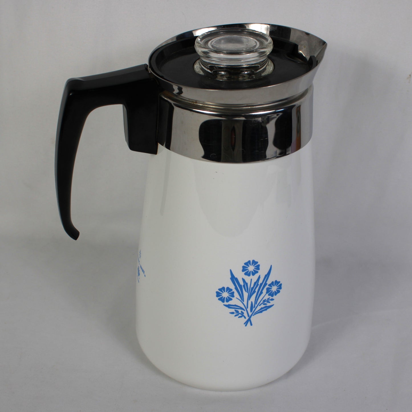 Vintage Corning Ware Blue Cornflower 9-Cup Stovetop Coffee Percolator P-119