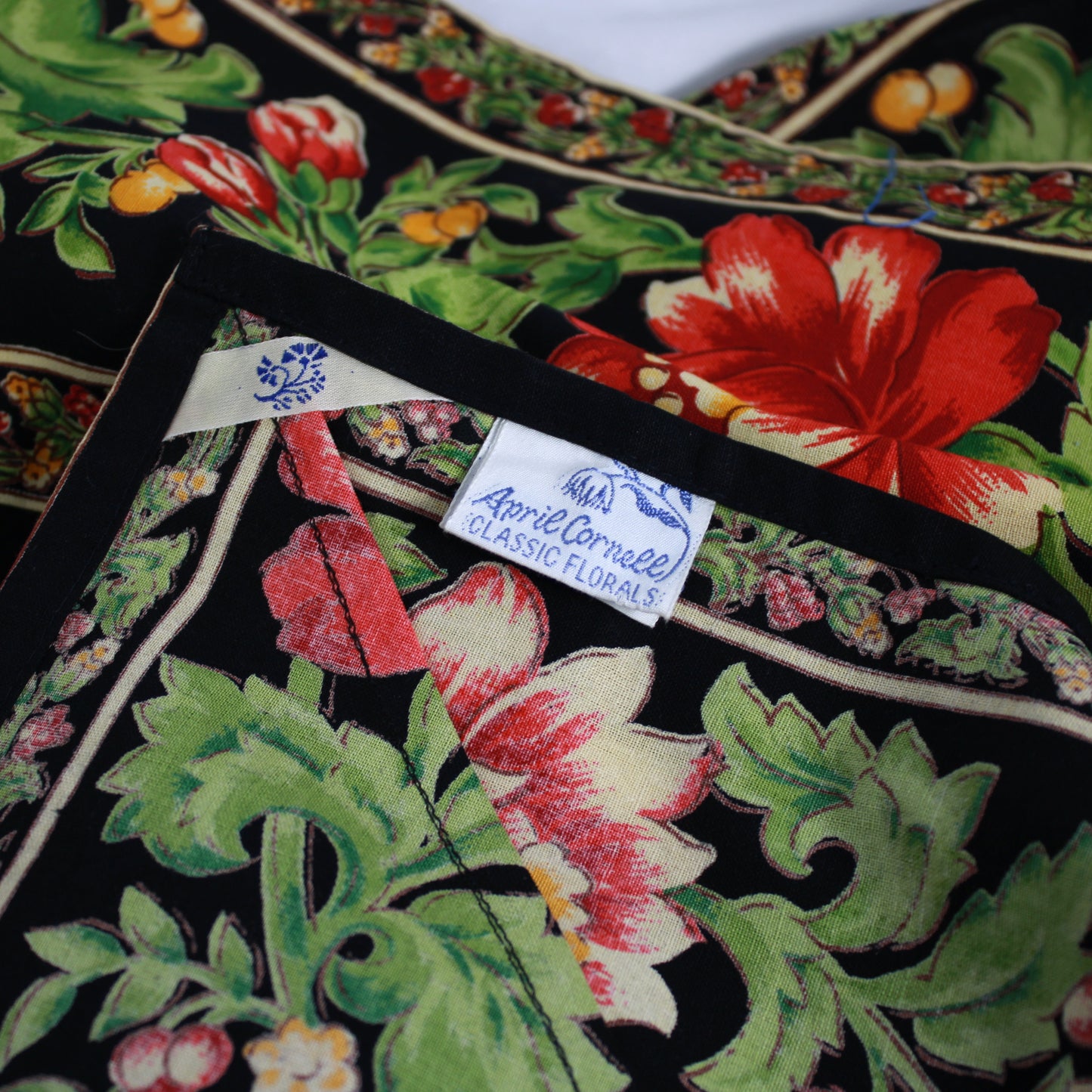 April Cornell Floral Cotton Square Tablecloth - 137 x 139 cm