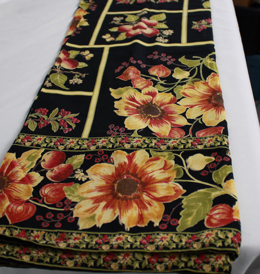 April Cornell Sunflower & Harvest Floral 100% Cotton Rectangular Tablecloth 150 x 225 cm
