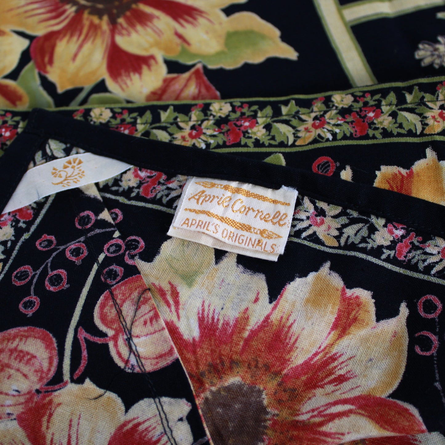 April Cornell Sunflower & Harvest Floral 100% Cotton Rectangular Tablecloth 150 x 225 cm