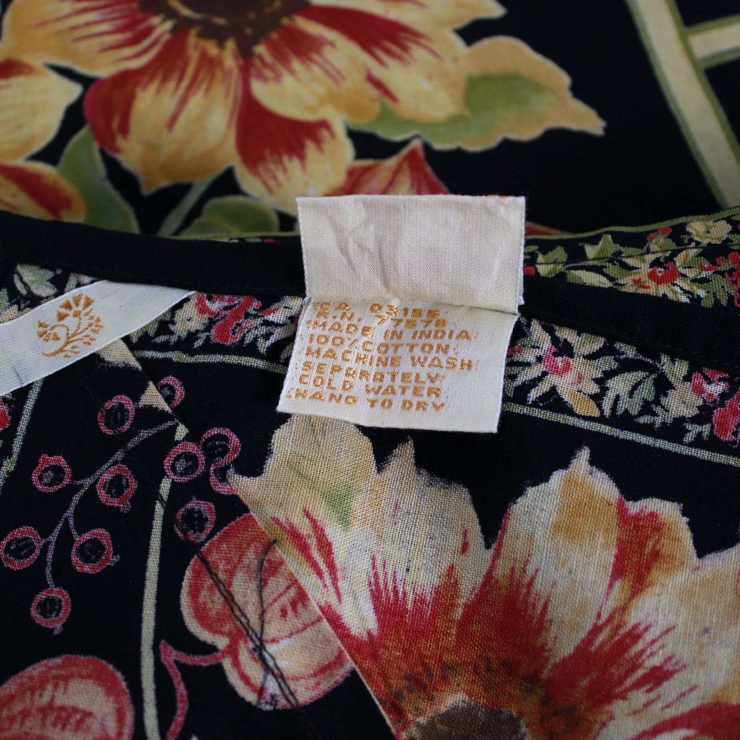 April Cornell Sunflower & Harvest Floral 100% Cotton Rectangular Tablecloth 150 x 225 cm