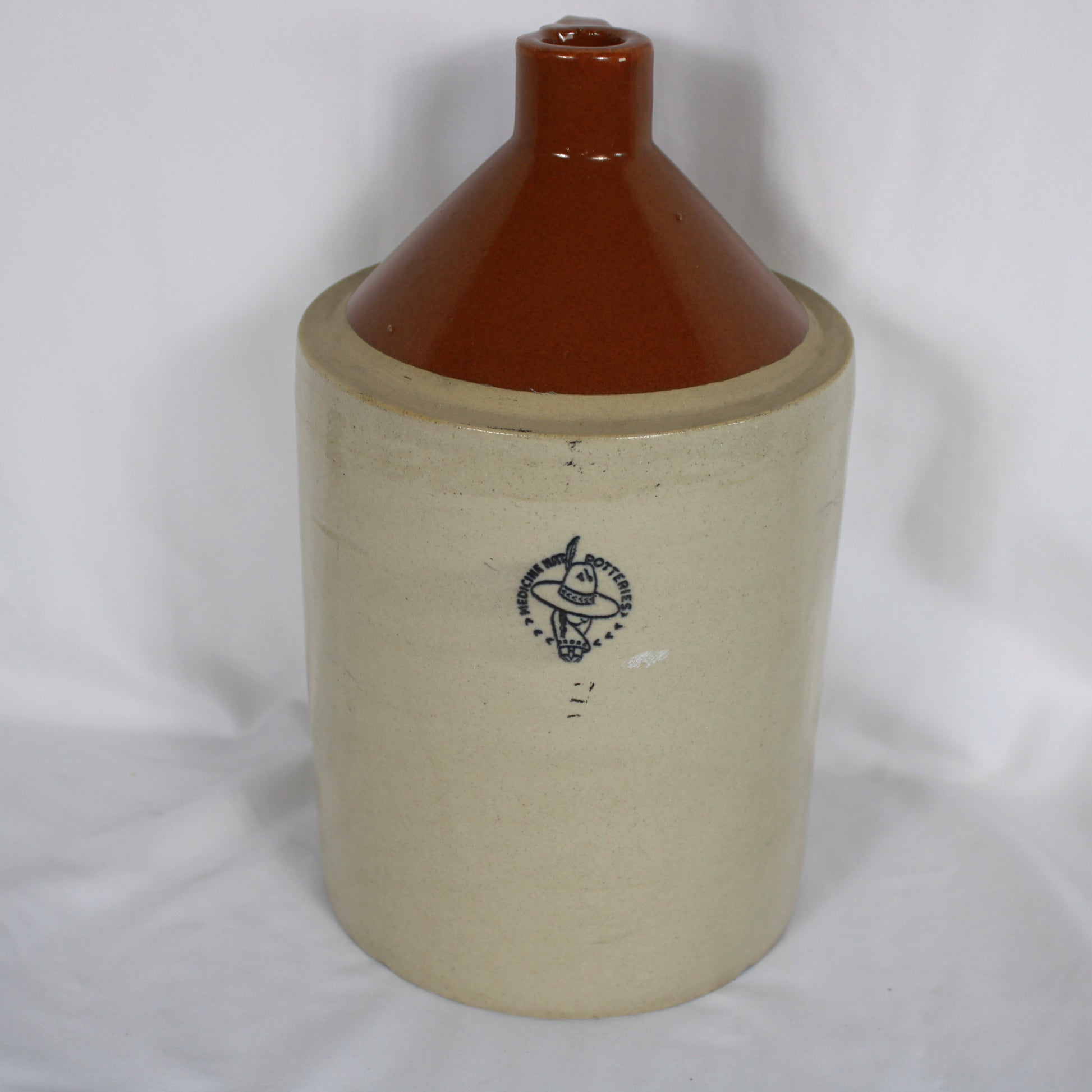 Medicine Hat Potteries Two-Tone Stoneware Whiskey Jug