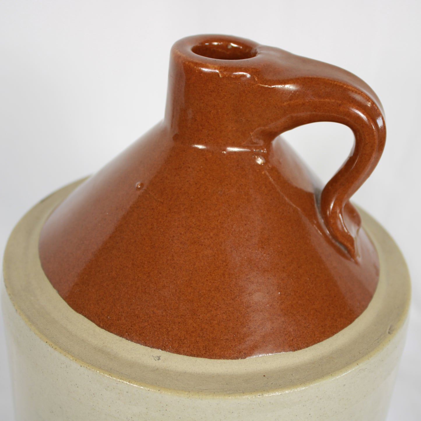 Medicine Hat Potteries Two-Tone Stoneware Whiskey Jug