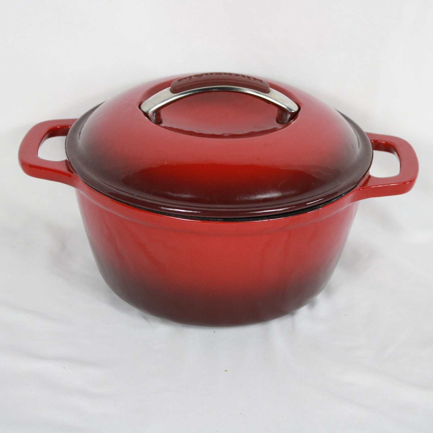 KitchenAid Enameled Cast Iron Dutch Oven with Lid – Gradient Empire Red