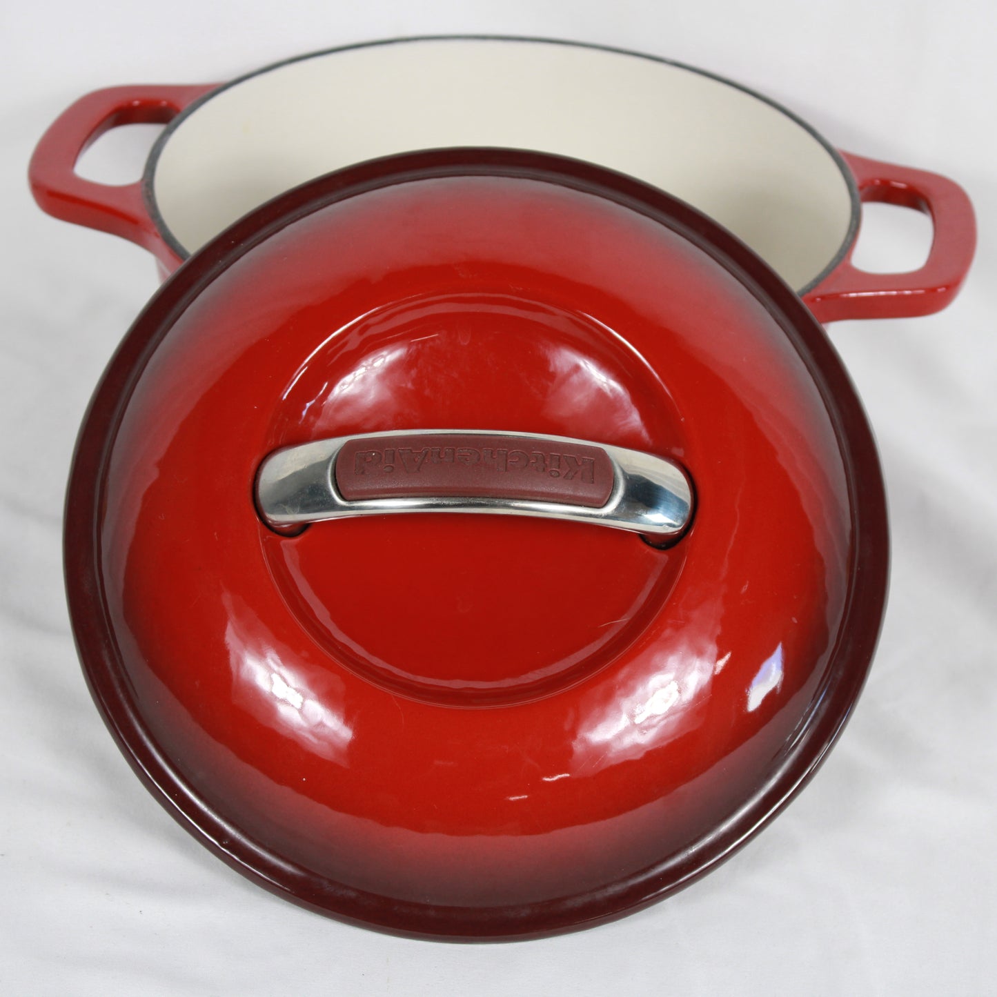 KitchenAid Enameled Cast Iron Dutch Oven with Lid – Gradient Empire Red