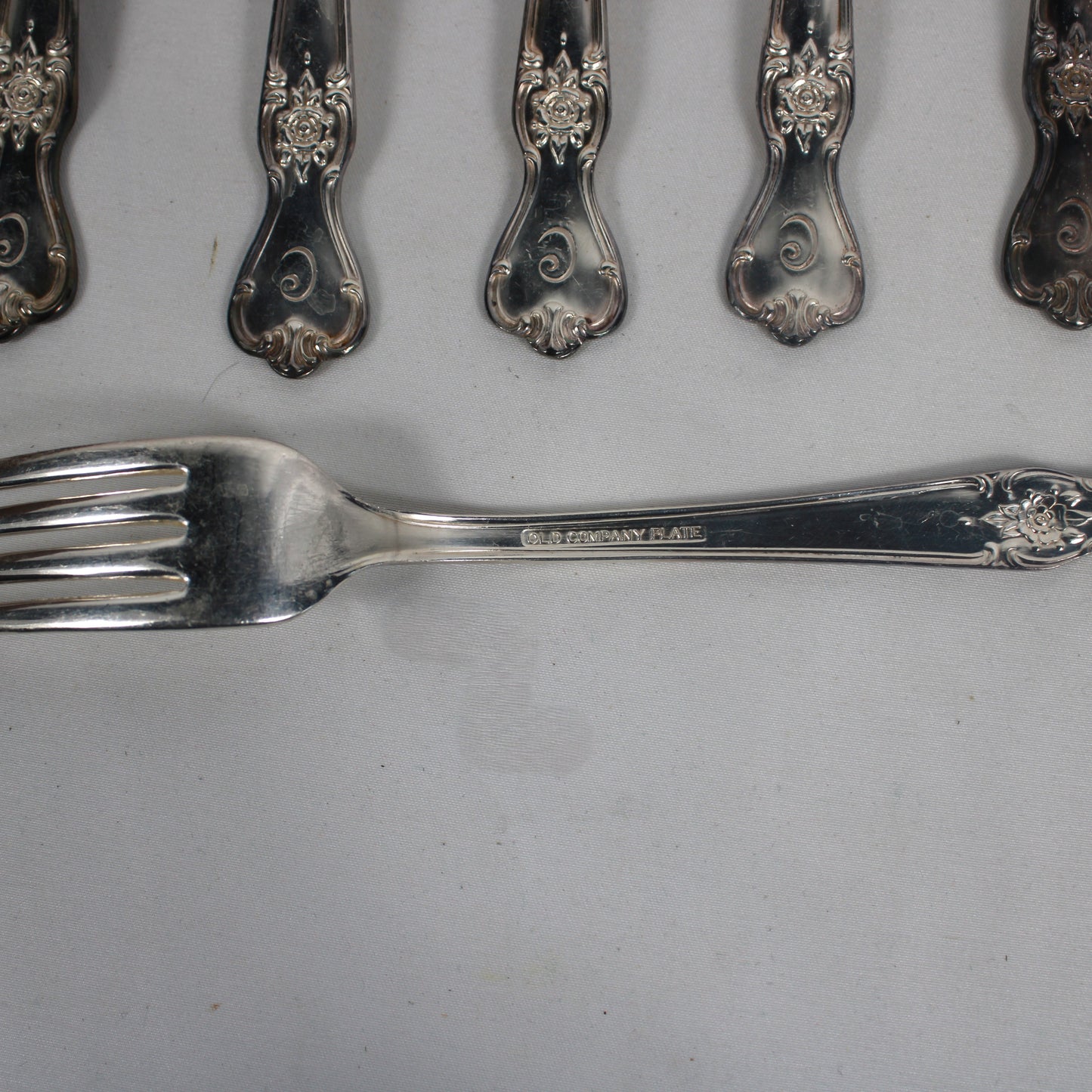 Vintage Old Company Plate "Signature" Silverplate Flatware Set with Wooden Storage Chest - 38 Pieces