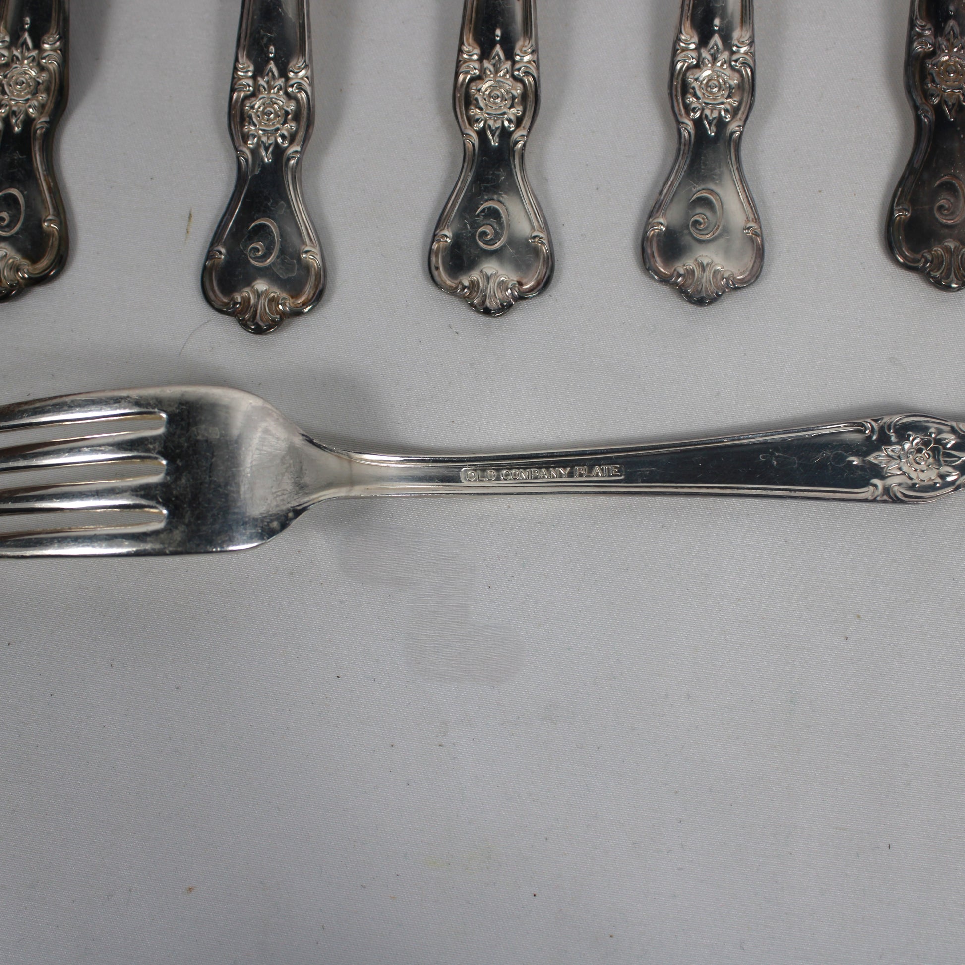 Vintage Old Company Plate "Signature" Silverplate Flatware Set with Wooden Storage Chest - 38 Pieces