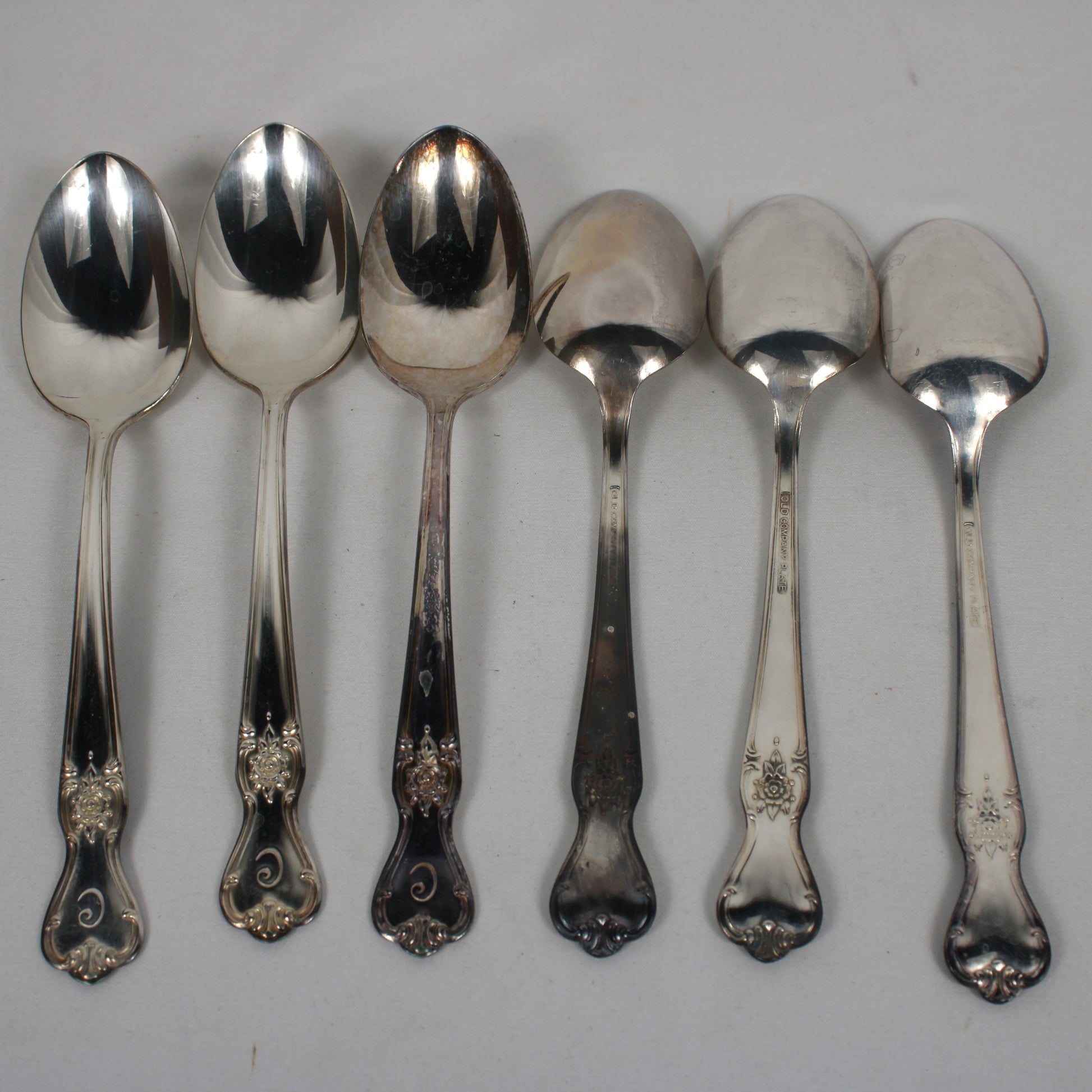 Vintage Old Company Plate "Signature" Silverplate Flatware Set with Wooden Storage Chest - 38 Pieces