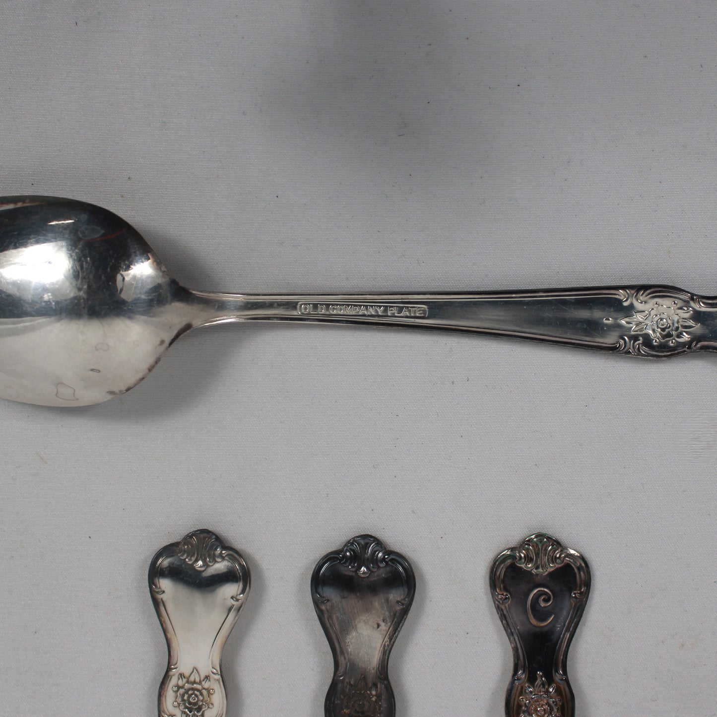Vintage Old Company Plate "Signature" Silverplate Flatware Set with Wooden Storage Chest - 38 Pieces