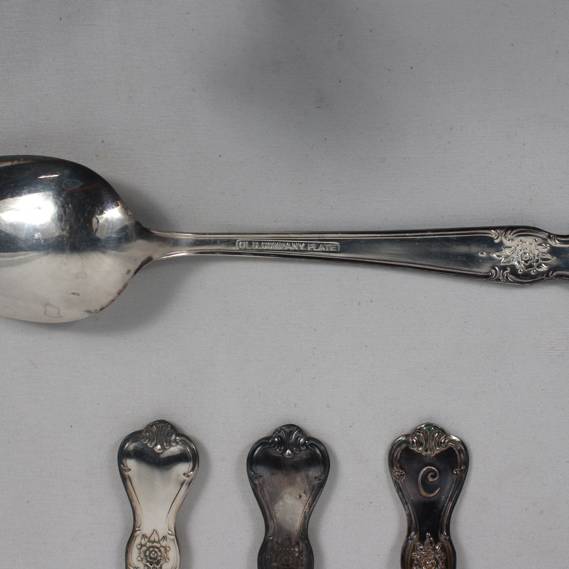 Vintage Old Company Plate "Signature" Silverplate Flatware Set with Wooden Storage Chest - 38 Pieces