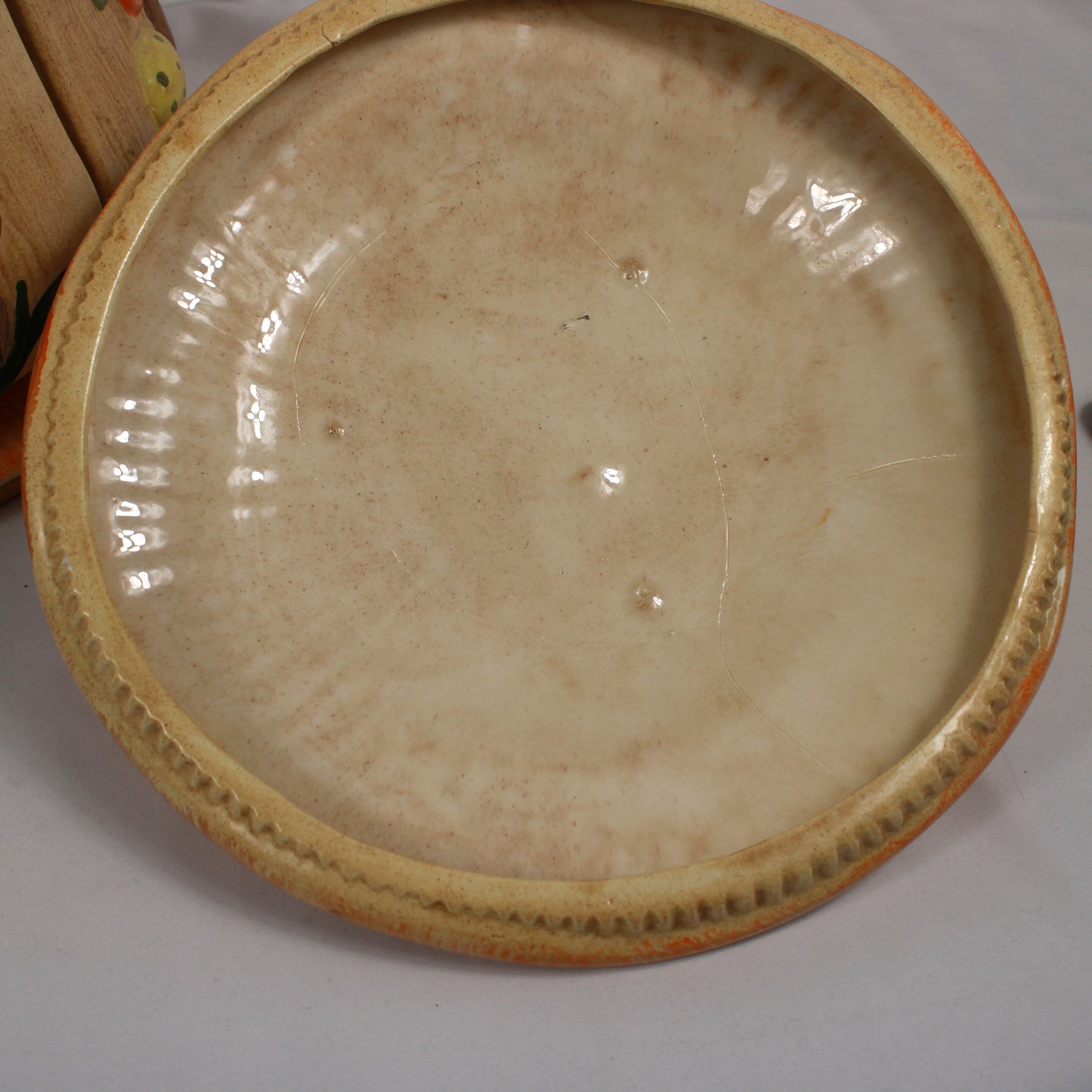 Ceramic Mushroom Lazy Susan Canister Set - 7 Pieces