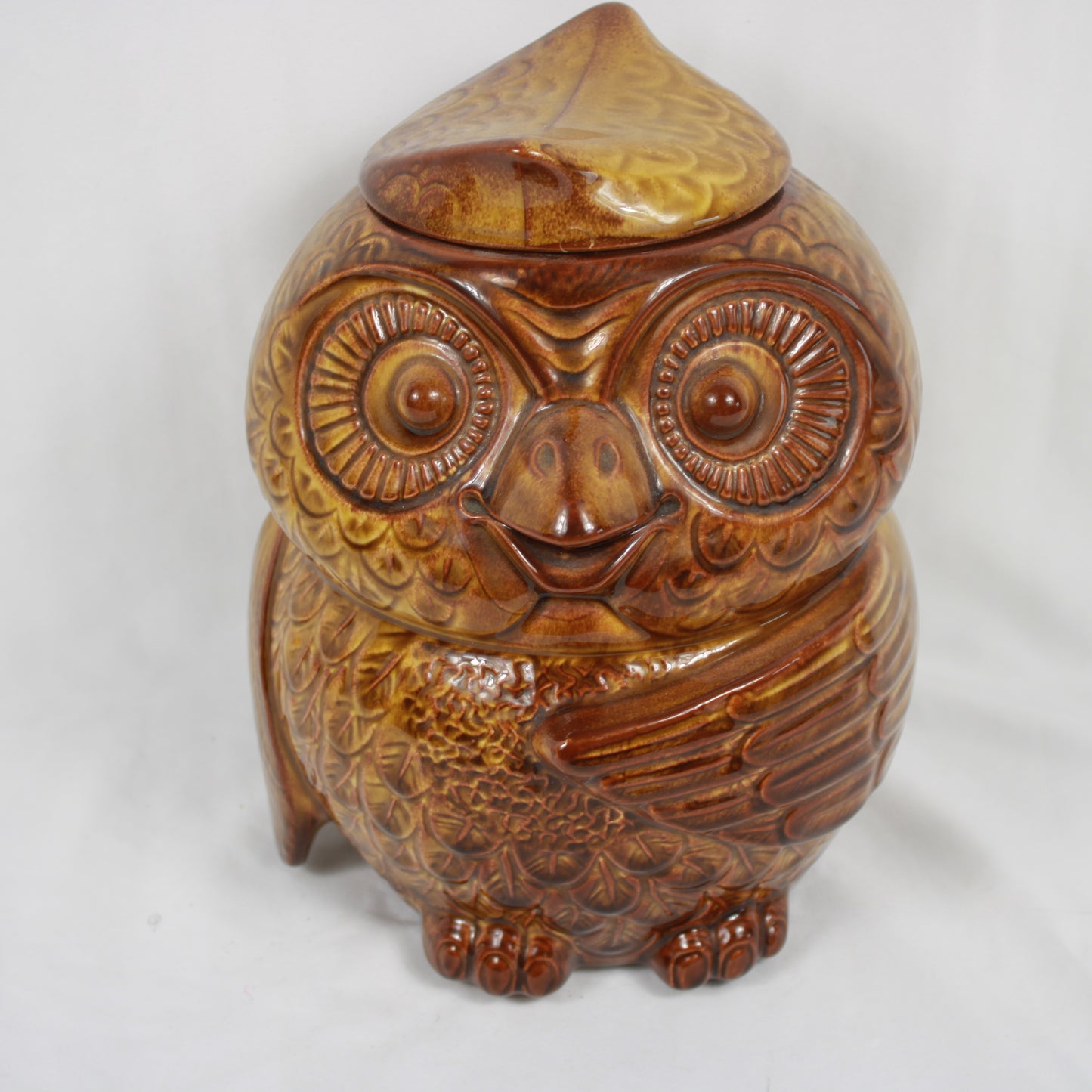 Vintage McCoy Pottery Brown Owl Cookie Jar #204 USA – Mid-Century Kitchenware