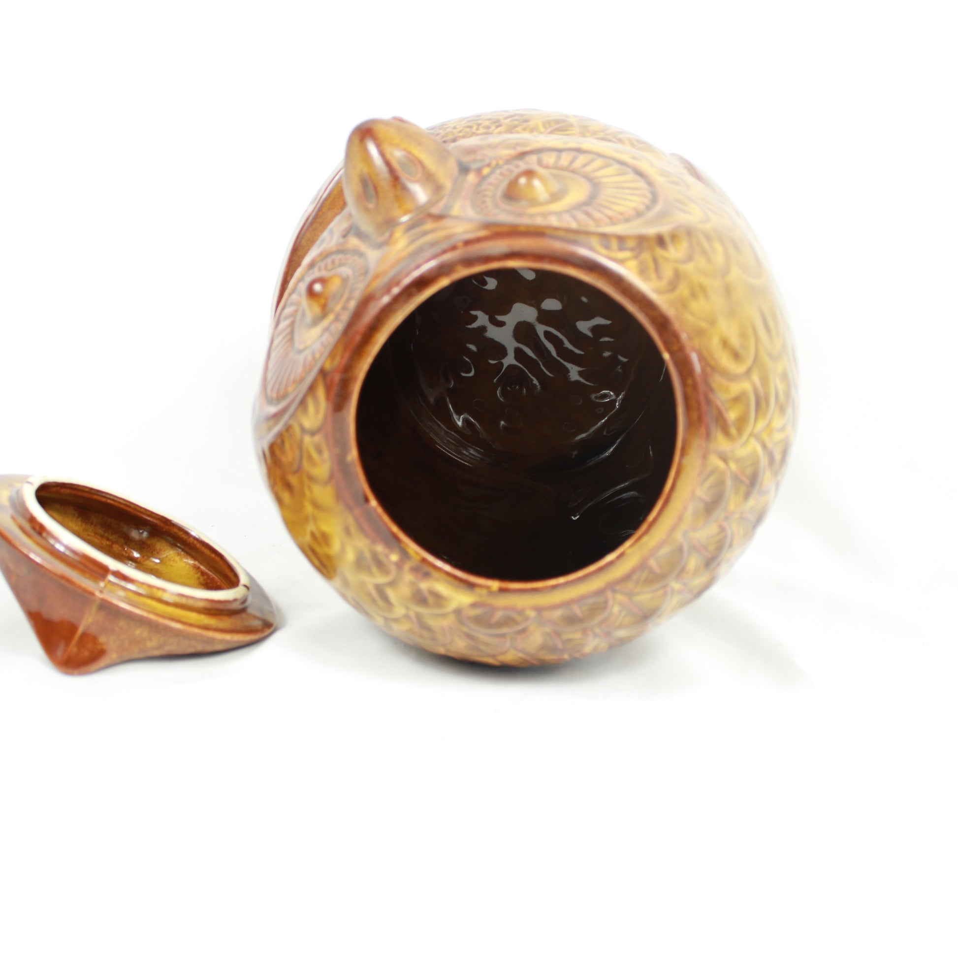 Vintage McCoy Pottery Brown Owl Cookie Jar #204 USA – Mid-Century Kitchenware