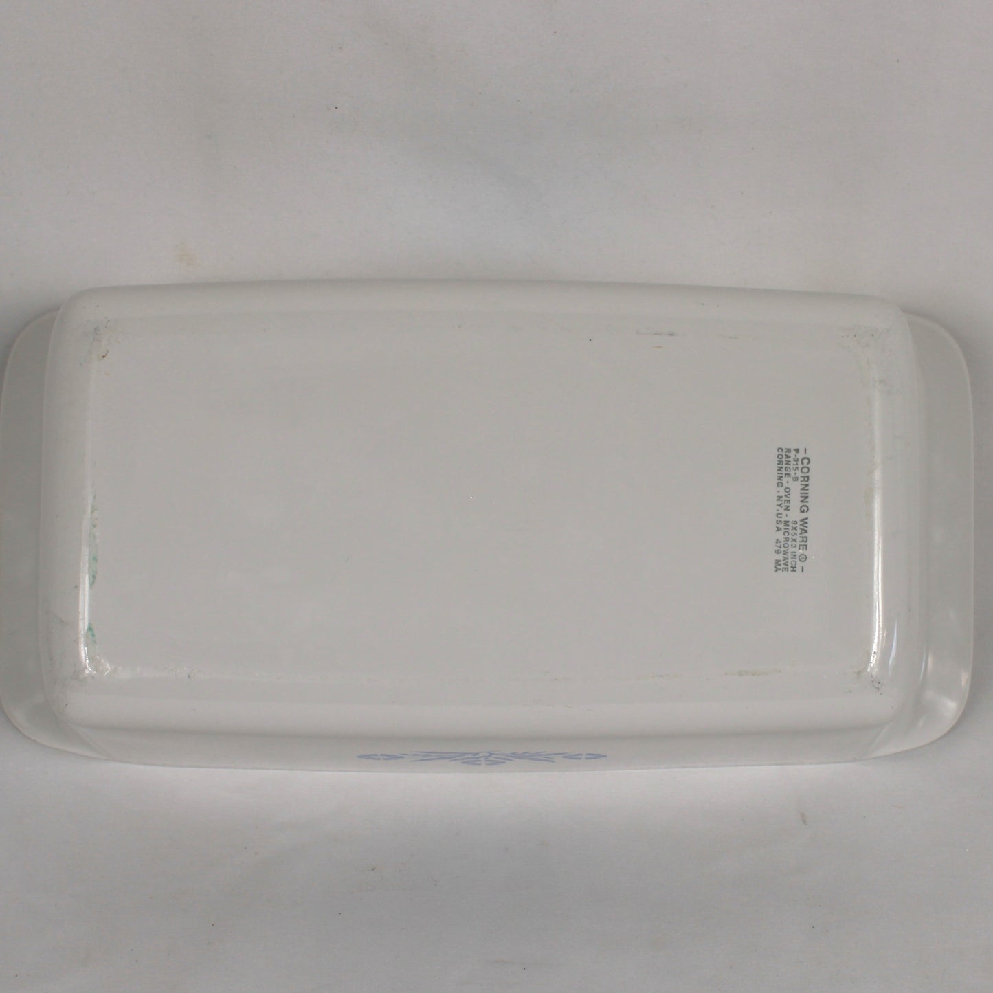 Corning Ware Cornflower Blue Loaf Pan P-315-B with Plastic Storage Lid