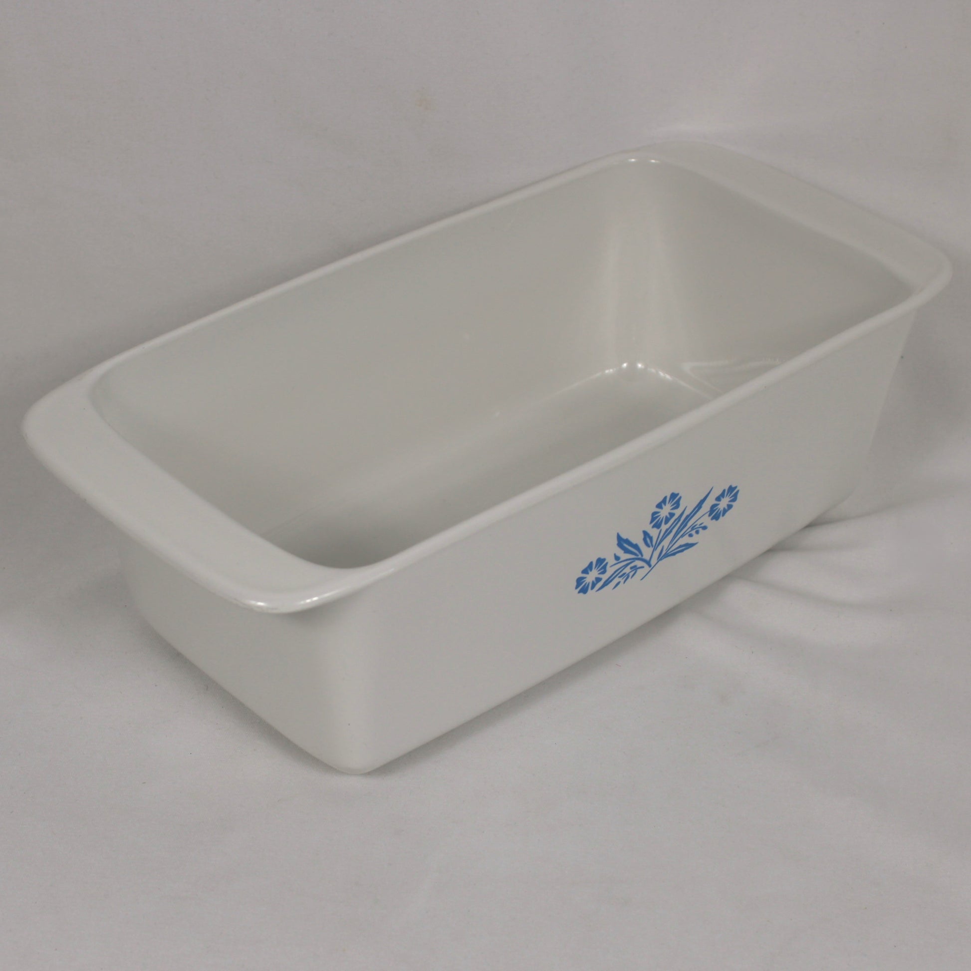 Corning Ware Cornflower Blue Loaf Pan P-315-B with Plastic Storage Lid