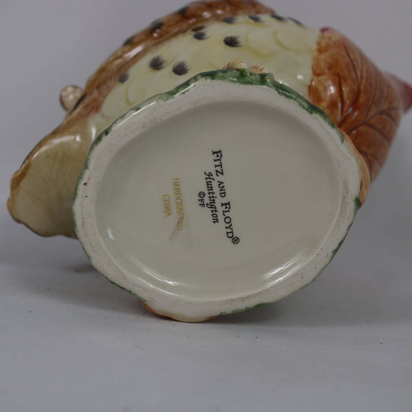 Fitz and Floyd Huntington Handcrafted Bird Pitcher - Harvest Ceramic Creamer