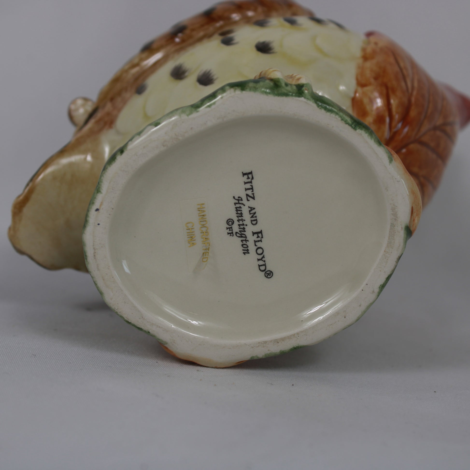 Fitz and Floyd Huntington Handcrafted Bird Pitcher - Harvest Ceramic Creamer