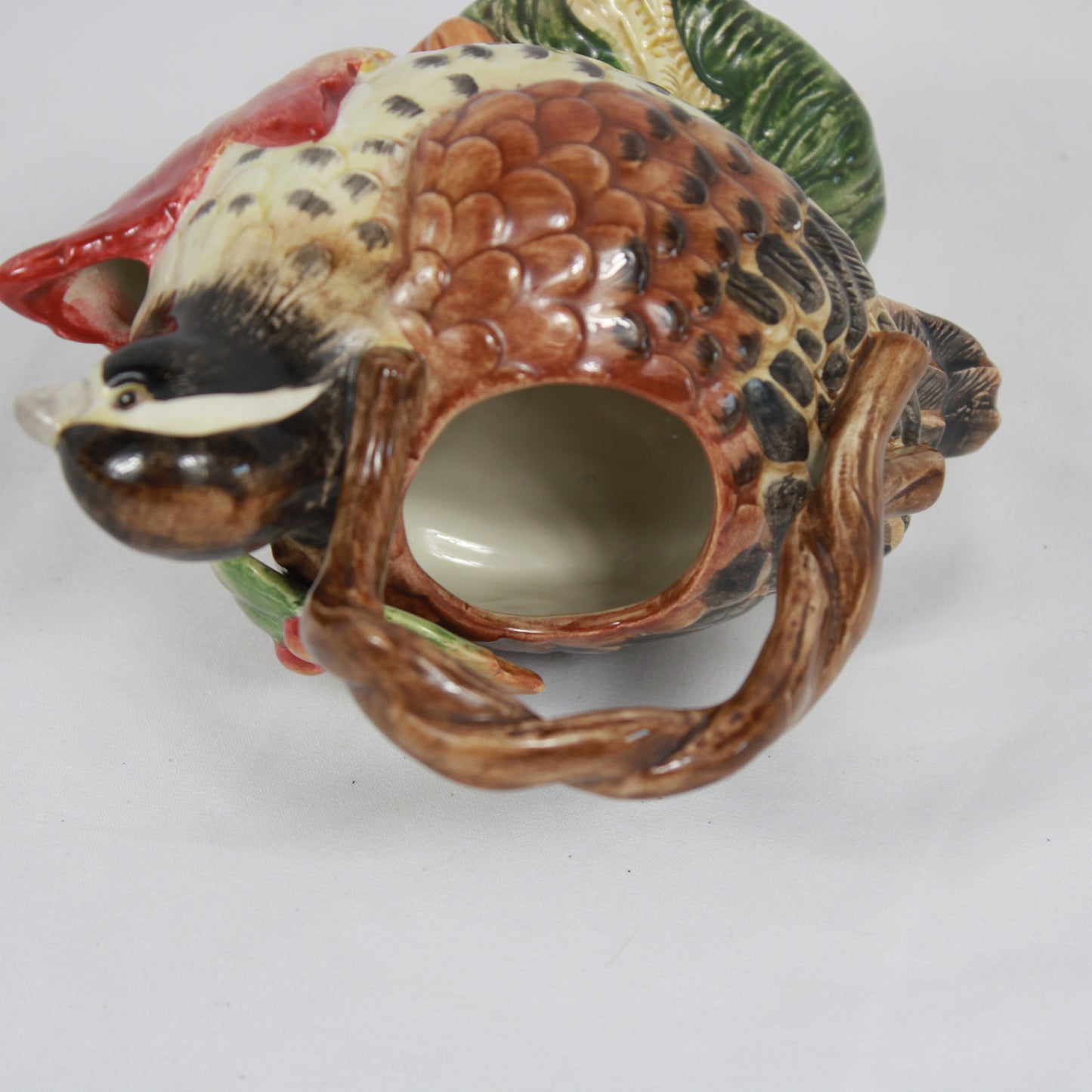 Fitz and Floyd Huntington Handcrafted Bird Pitcher - Harvest Ceramic Creamer