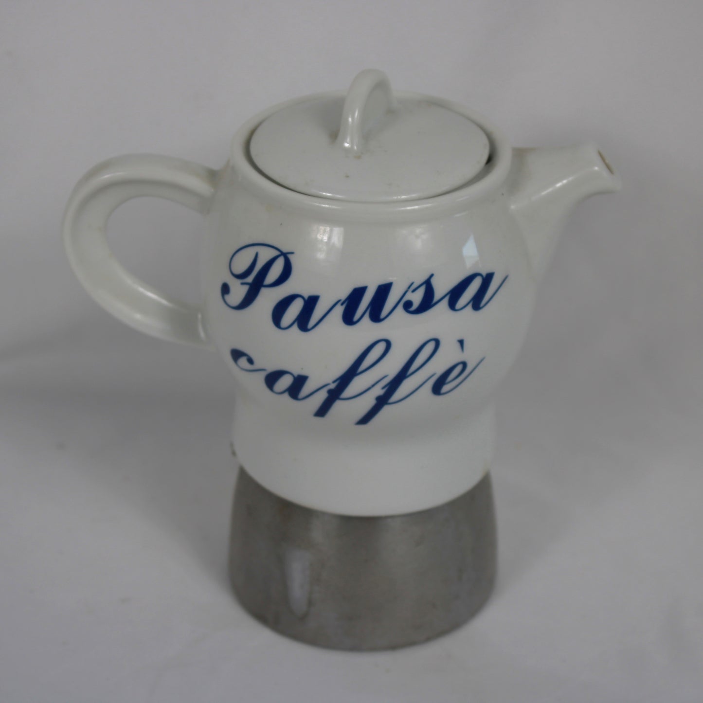 Italian Ceramic "Pausa Caffè" Stovetop Espresso Maker & Moka Pot