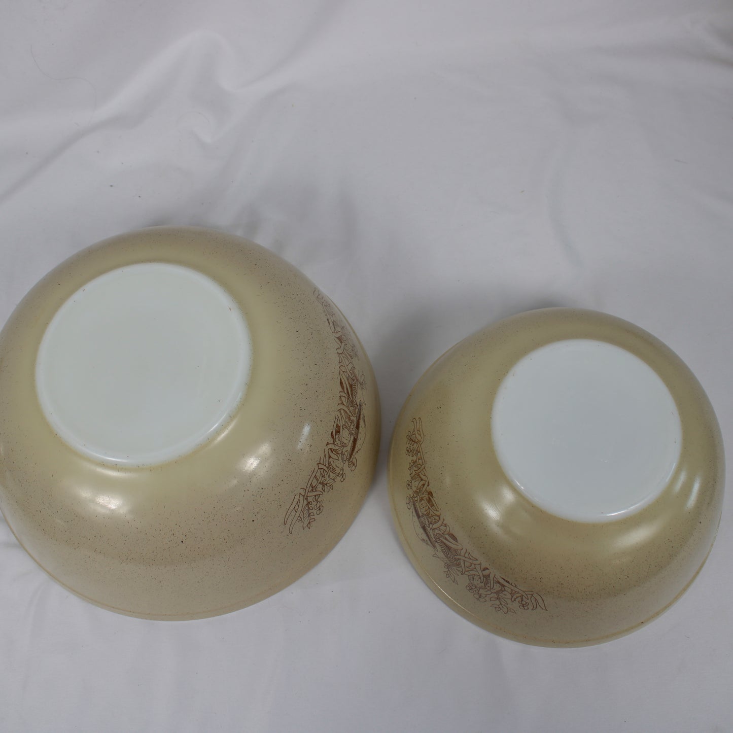 Pyrex Forest Fancies Speckled Mushroom Mixing Bowl Set of 4