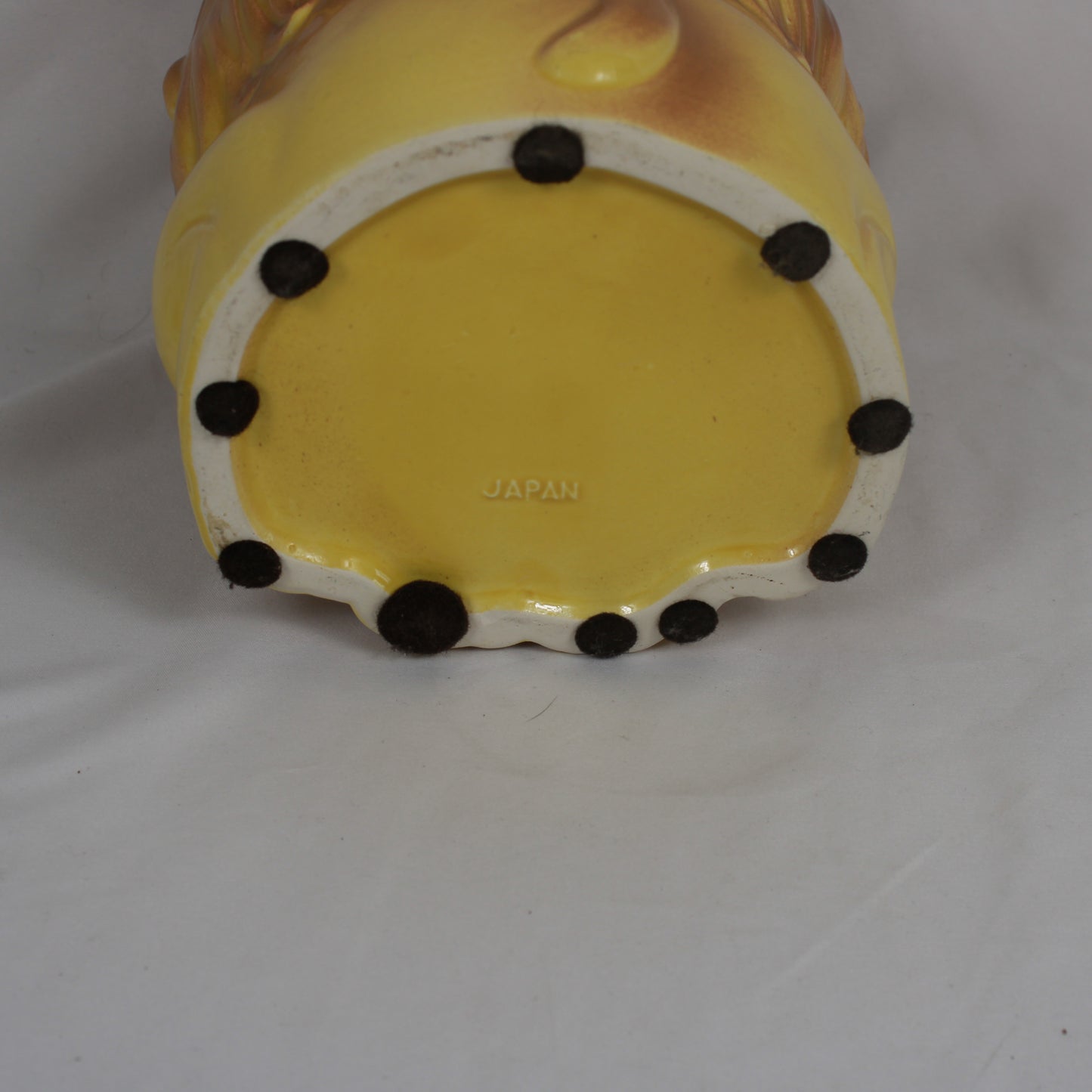 Vintage Ceramic Lion Cookie Jar Made in Japan, Mid-Century Sailor Hat Canister