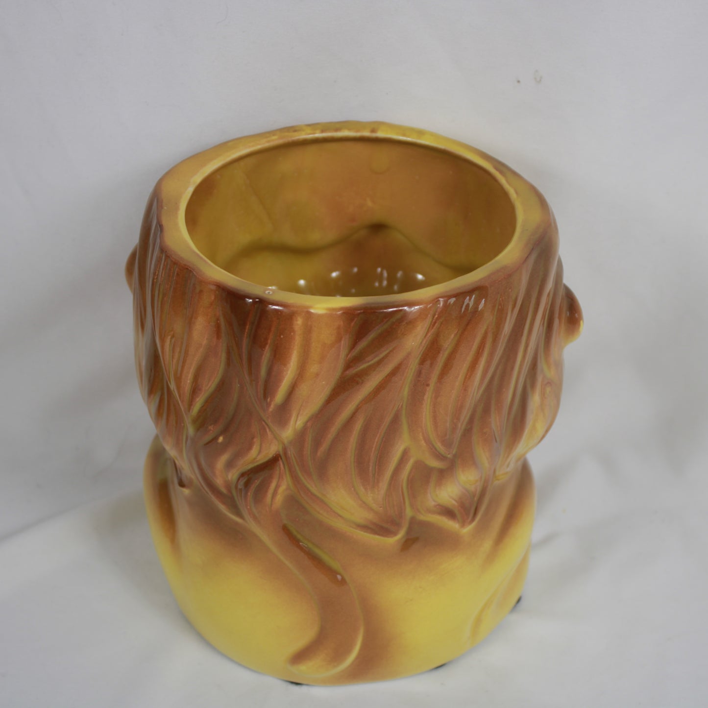 Vintage Ceramic Lion Cookie Jar Made in Japan, Mid-Century Sailor Hat Canister