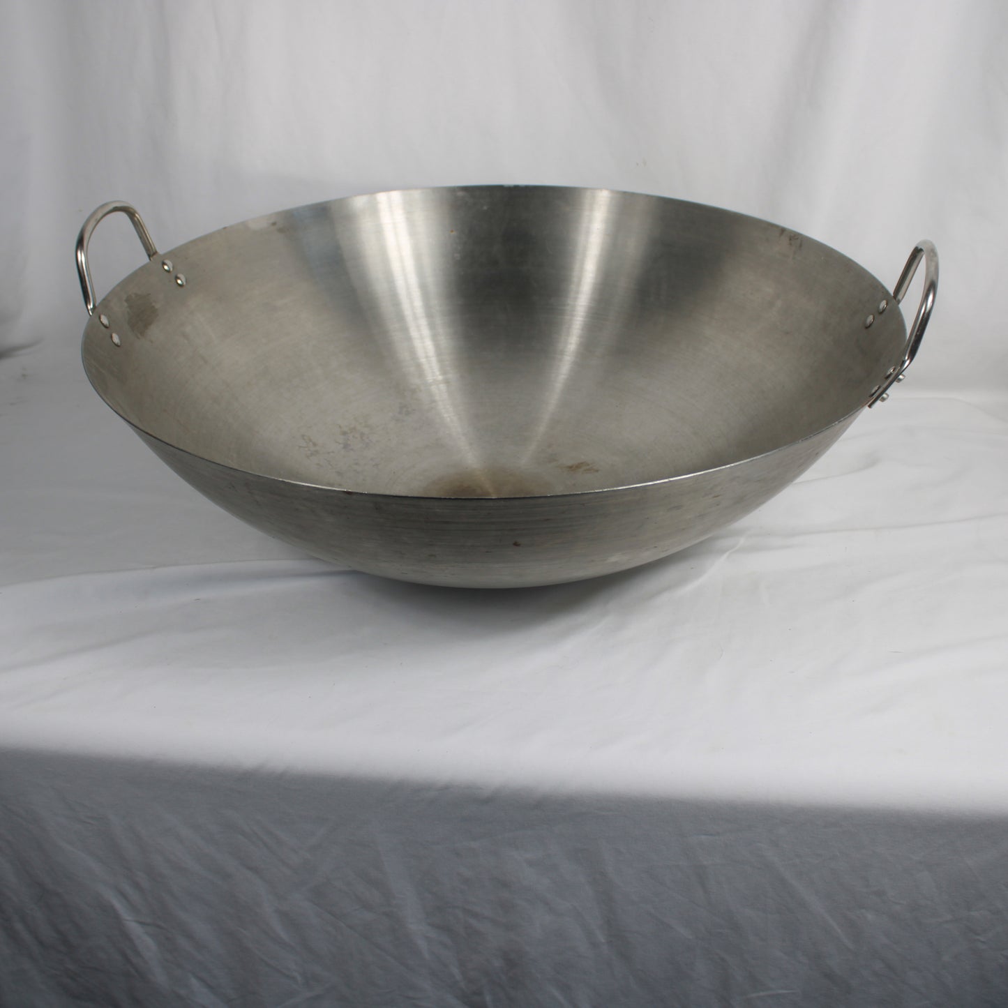 Commercial Grade Heavy Duty Stainless Steel Round Bottom Wok with Handles