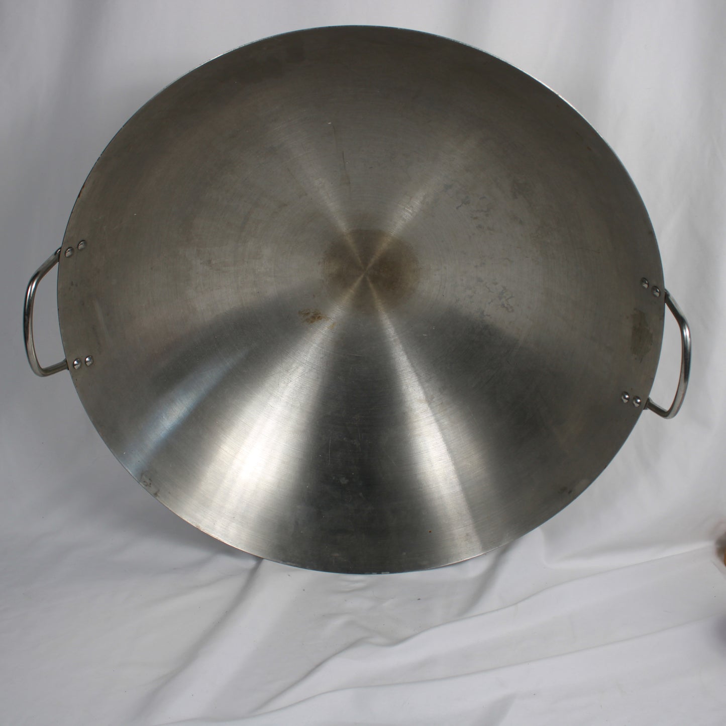 Commercial Grade Heavy Duty Stainless Steel Round Bottom Wok with Handles