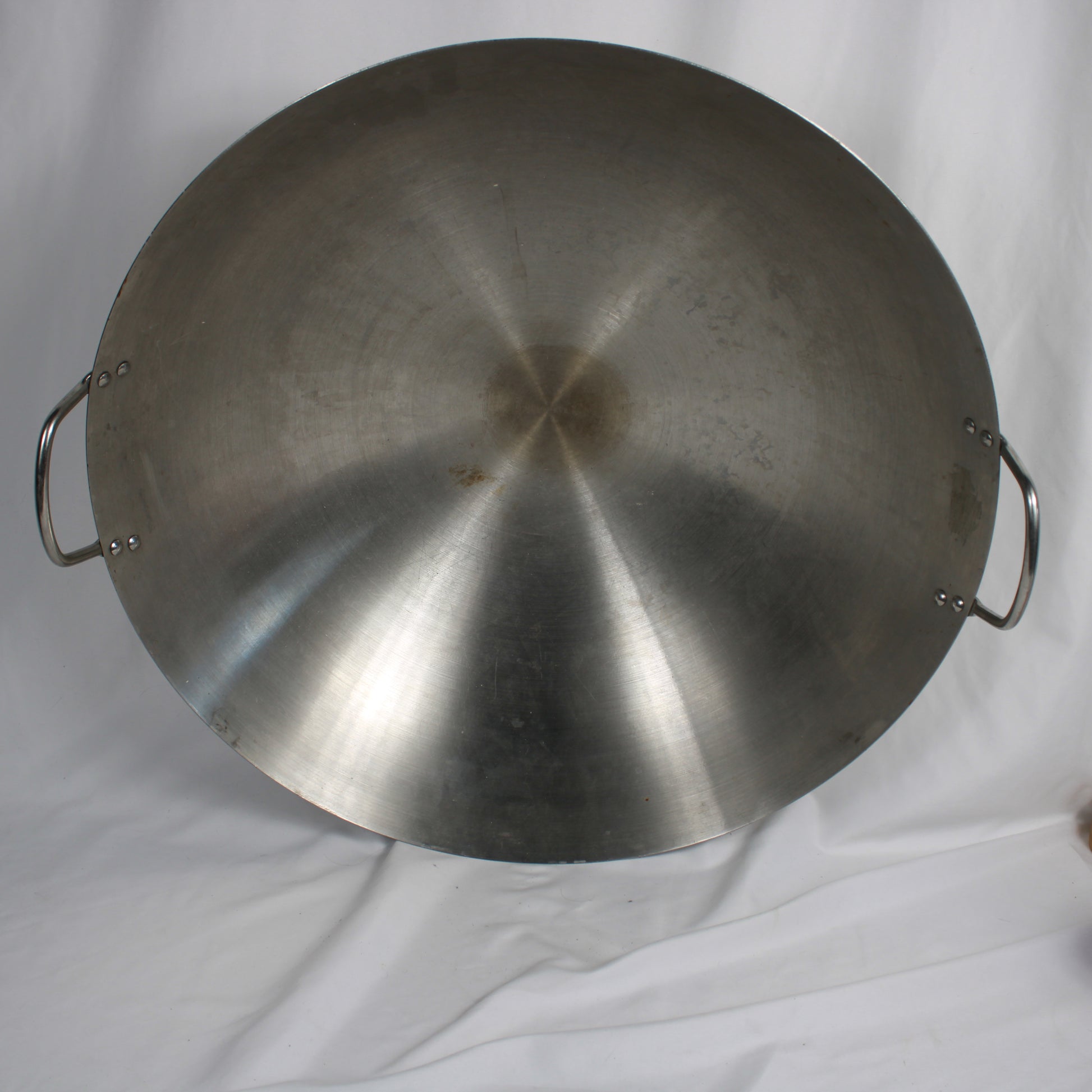 Commercial Grade Heavy Duty Stainless Steel Round Bottom Wok with Handles