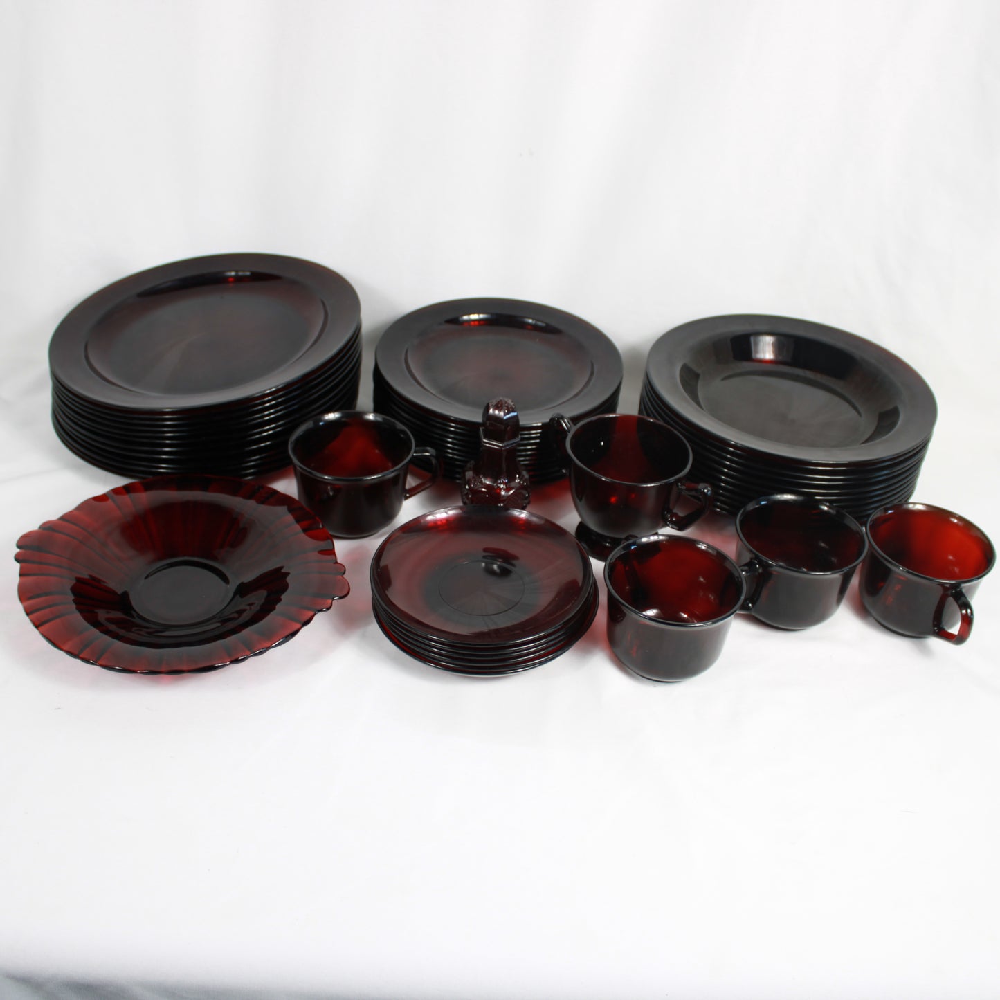 Avon 1876 Cape Cod Ruby Red Glassware Set