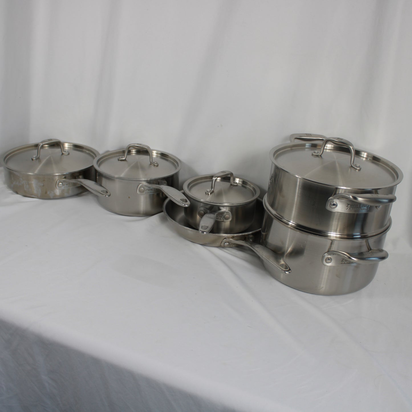 Zwilling J.A. Henckels 3-Ply Stainless Steel Cookware Set with Lids
